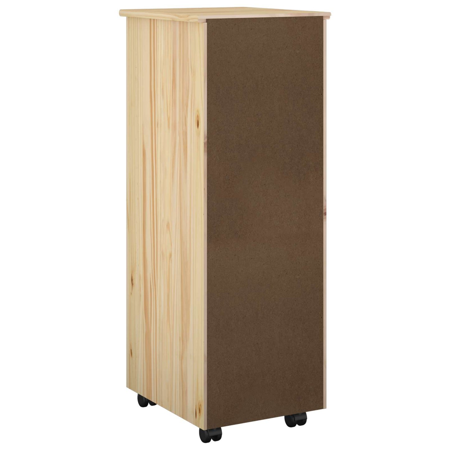 Rollschrank 34 x 39 x 93,5 cm Massivholz Kiefer Braun