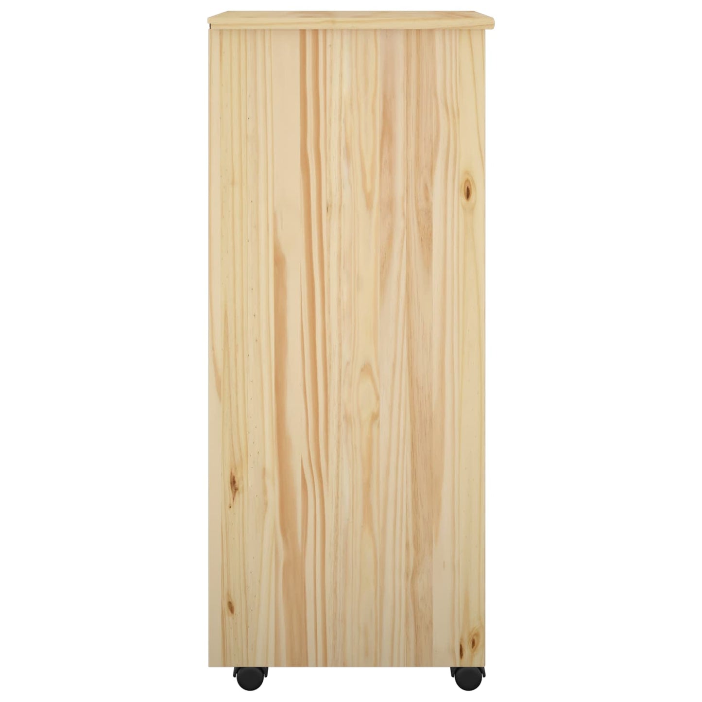 Rollschrank 34 x 39 x 93,5 cm Massivholz Kiefer Braun