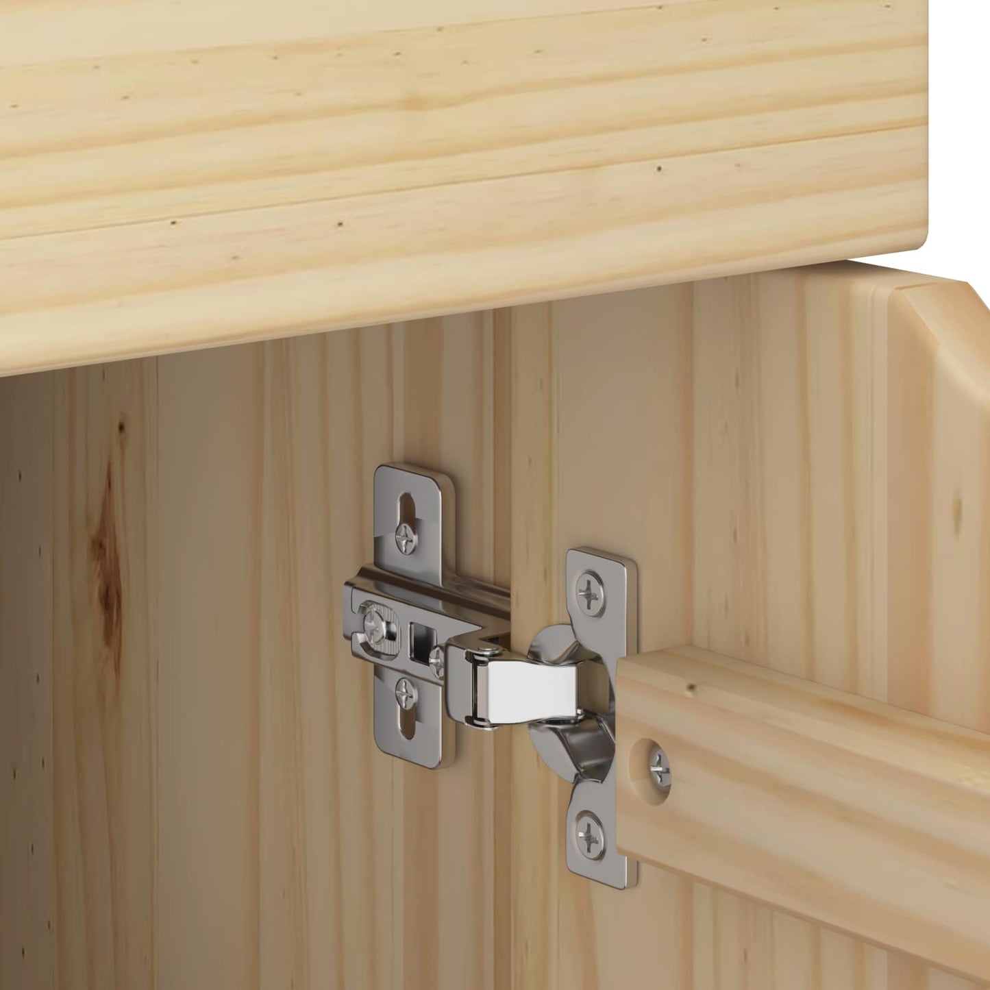 Rollschrank 63,5 x 39 x 65,5 cm Massivholz Kiefer Braun
