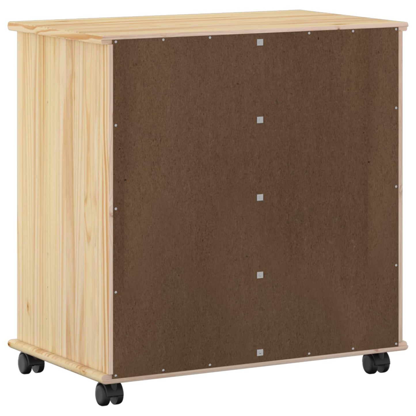 Rollschrank 63,5 x 39 x 65,5 cm Massivholz Kiefer Braun