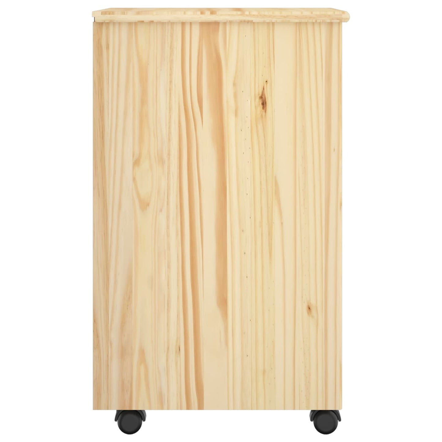 Rollschrank 63,5 x 39 x 65,5 cm Massivholz Kiefer Braun