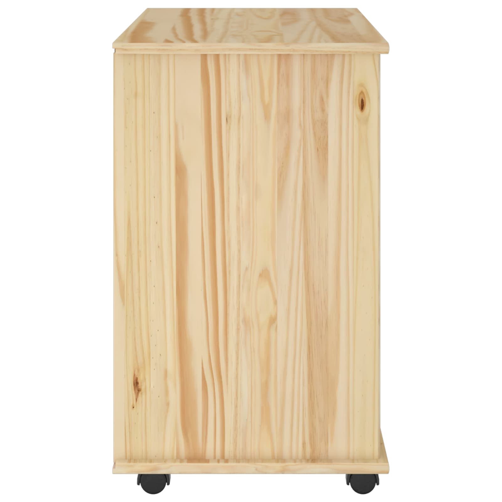 Rollschrank 63,5 x 39 x 65,5 cm Massivholz Kiefer Braun
