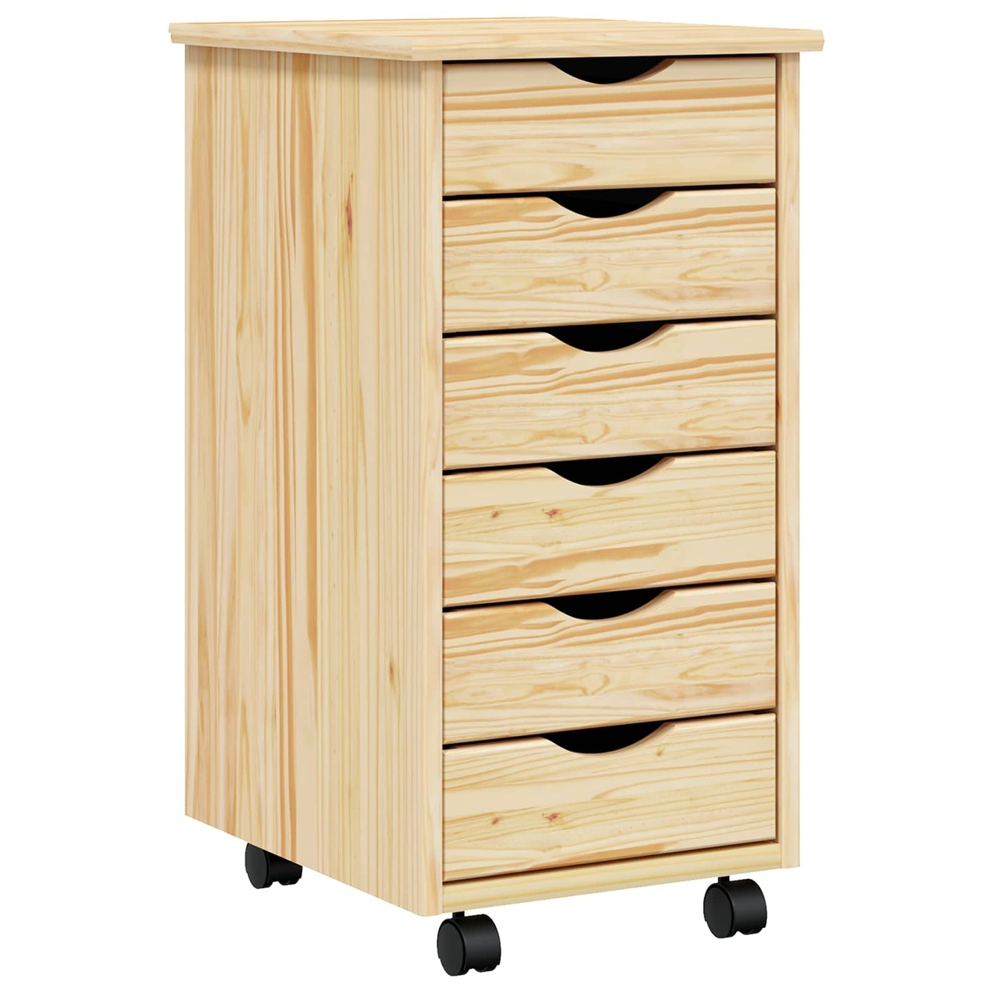 Rollcontainer mit Schubladen MOSS 34 x 39 x 65,5 cm Klarlack