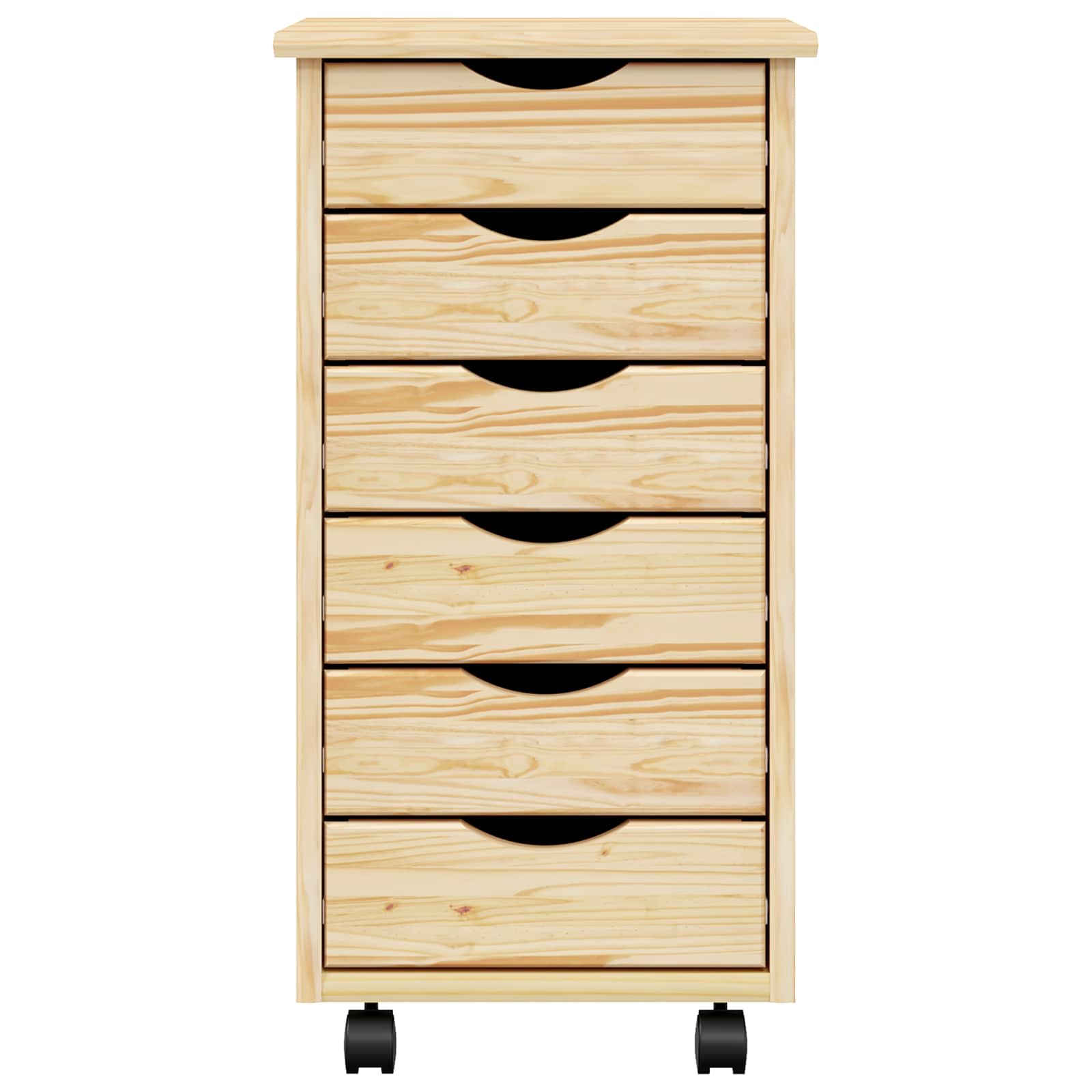 Rollcontainer mit Schubladen MOSS 34 x 39 x 65,5 cm Klarlack