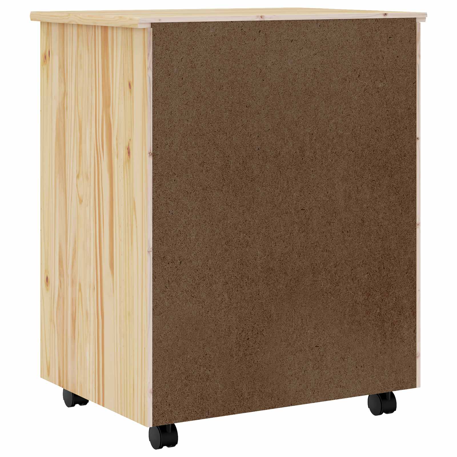 Rollcontainer mit Schubladen MOSS 53 x 39 x 65,5 cm Klarlack
