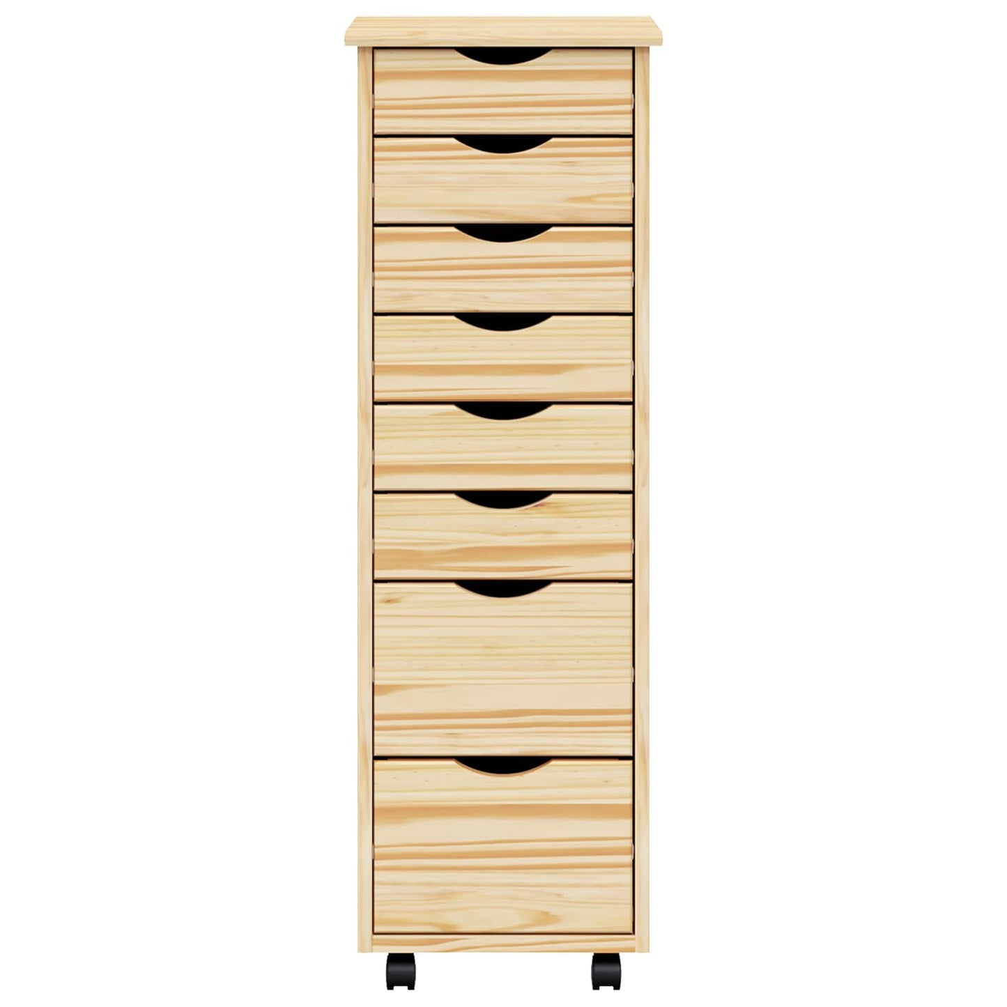 Rollcontainer mit Schubladen MOSS 34 x 39 x 103 cm Klarlack