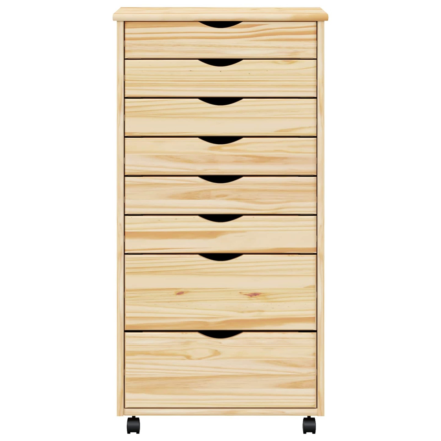 Rollcontainer mit Schubladen MOSS 53 x 39 x 103 cm Klarlack