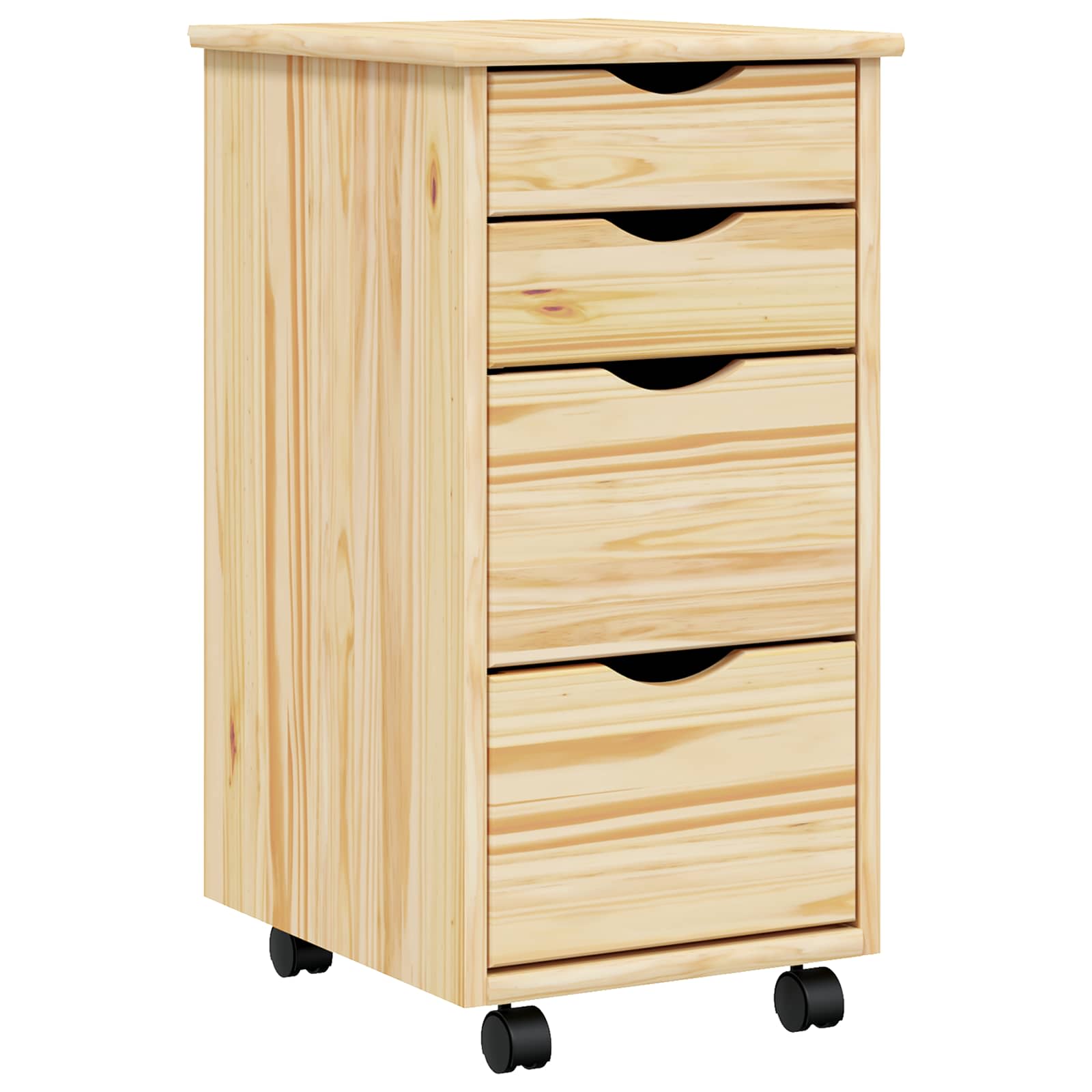 Rollwagen mit Schreibtisch MOSS 34 x 39 x 65,5 cm Klarlack