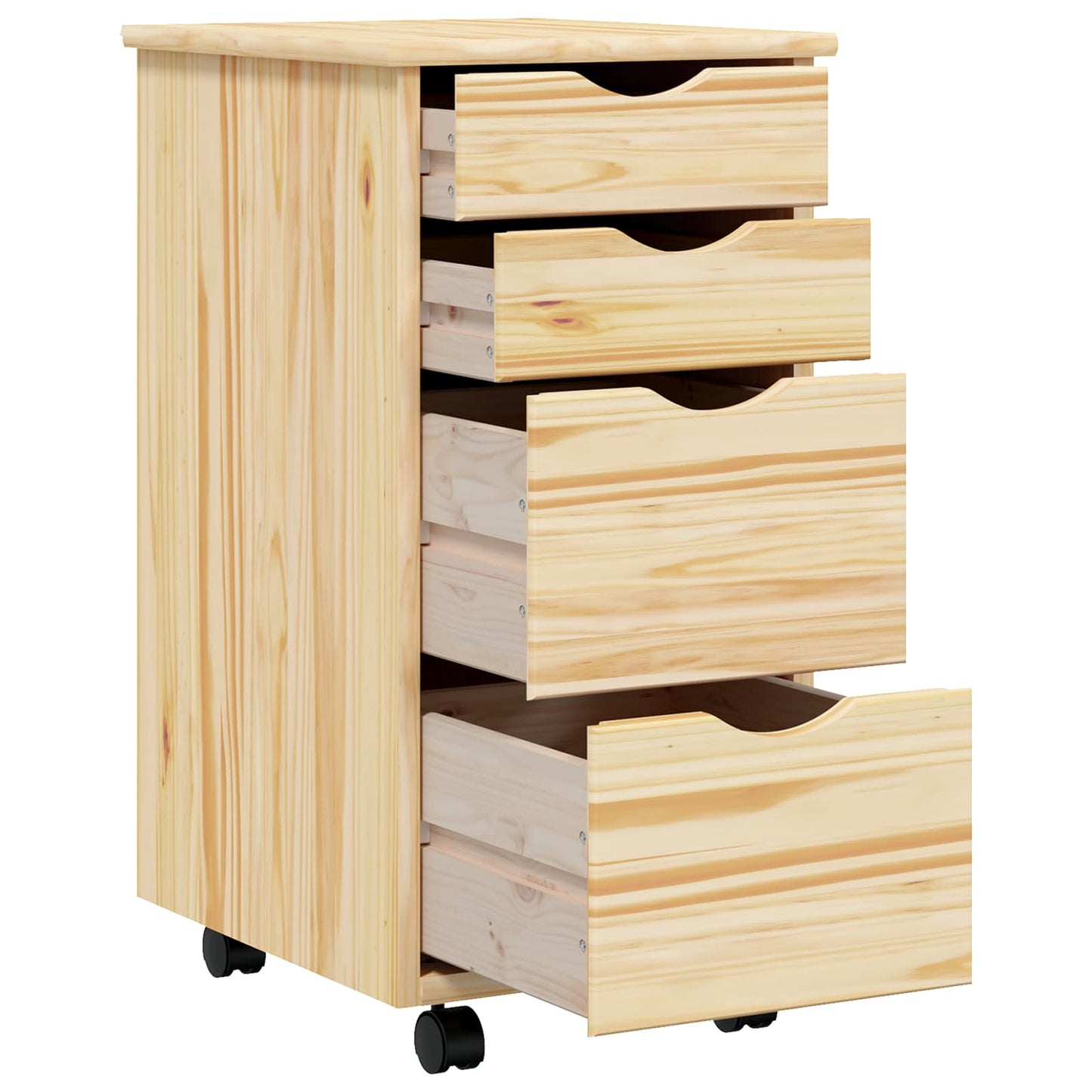 Rollwagen mit Schreibtisch MOSS 34 x 39 x 65,5 cm Klarlack