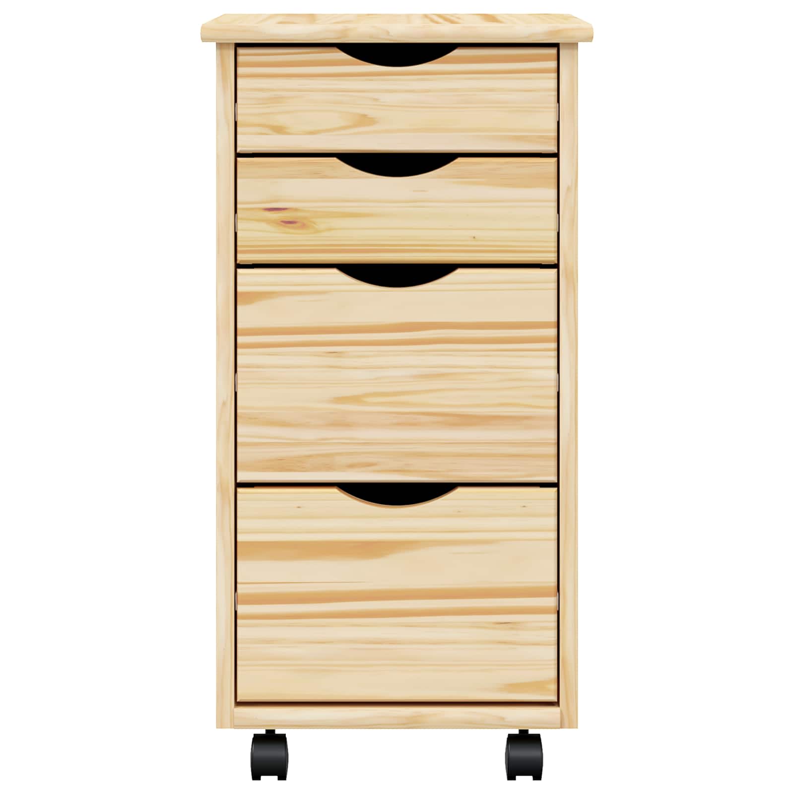 Rollwagen mit Schreibtisch MOSS 34 x 39 x 65,5 cm Klarlack