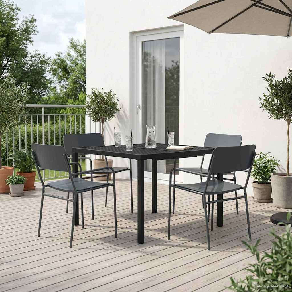 Gartenmöbel Set 5 stk. Anthrazit Stahl