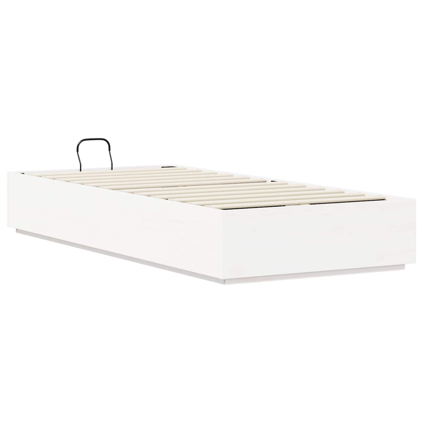 Ottoman-Bettgestell mit Stauraum Weiß 90 x 190 cm