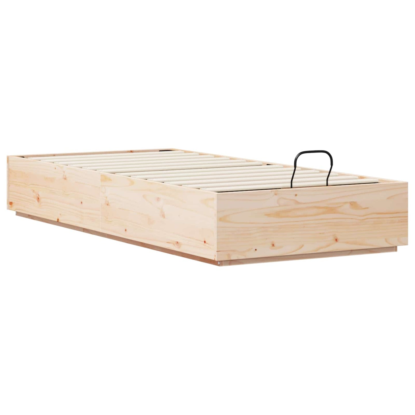 Ottoman-Bettgestell mit Stauraum Natur 90 x 200 cm