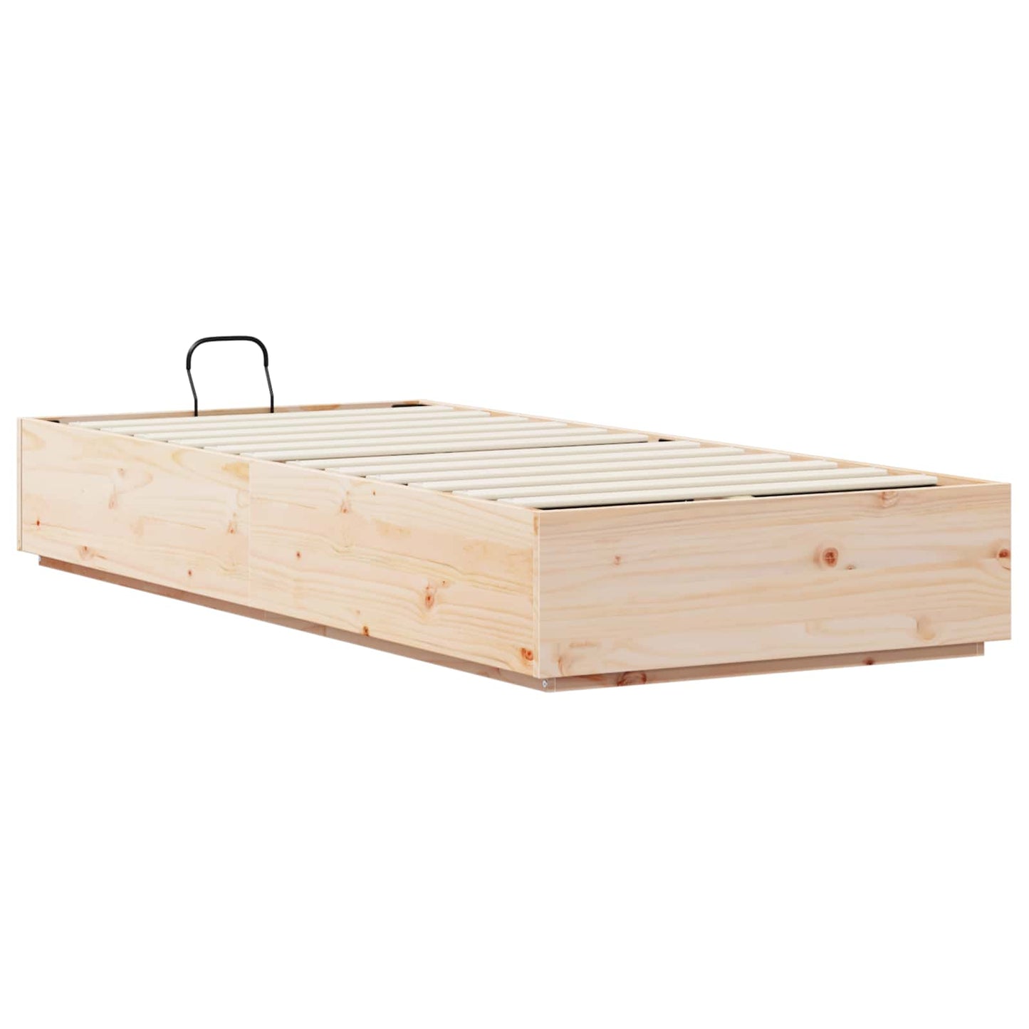 Ottoman-Bettgestell mit Stauraum Natur 90 x 200 cm