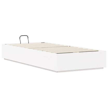 Ottoman-Bettgestell mit Stauraum Weiß 90 x 200 cm