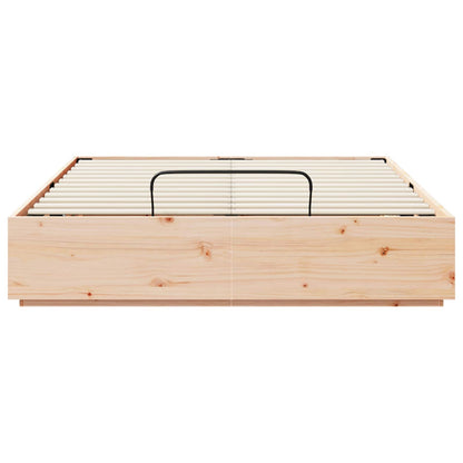 Ottoman-Bettgestell mit Stauraum Natur 140 x 190 cm