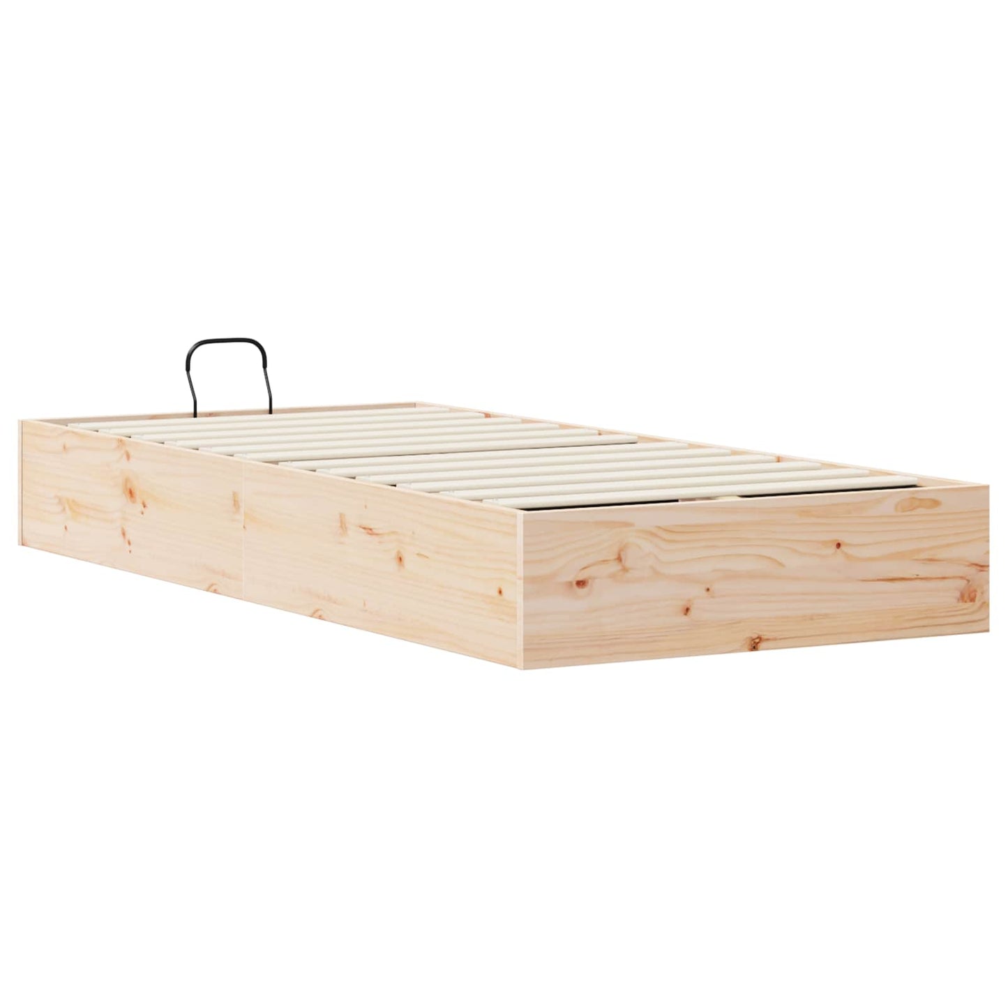Ottoman Bettgestell mit Stauraum Natur 90 x 190 cm