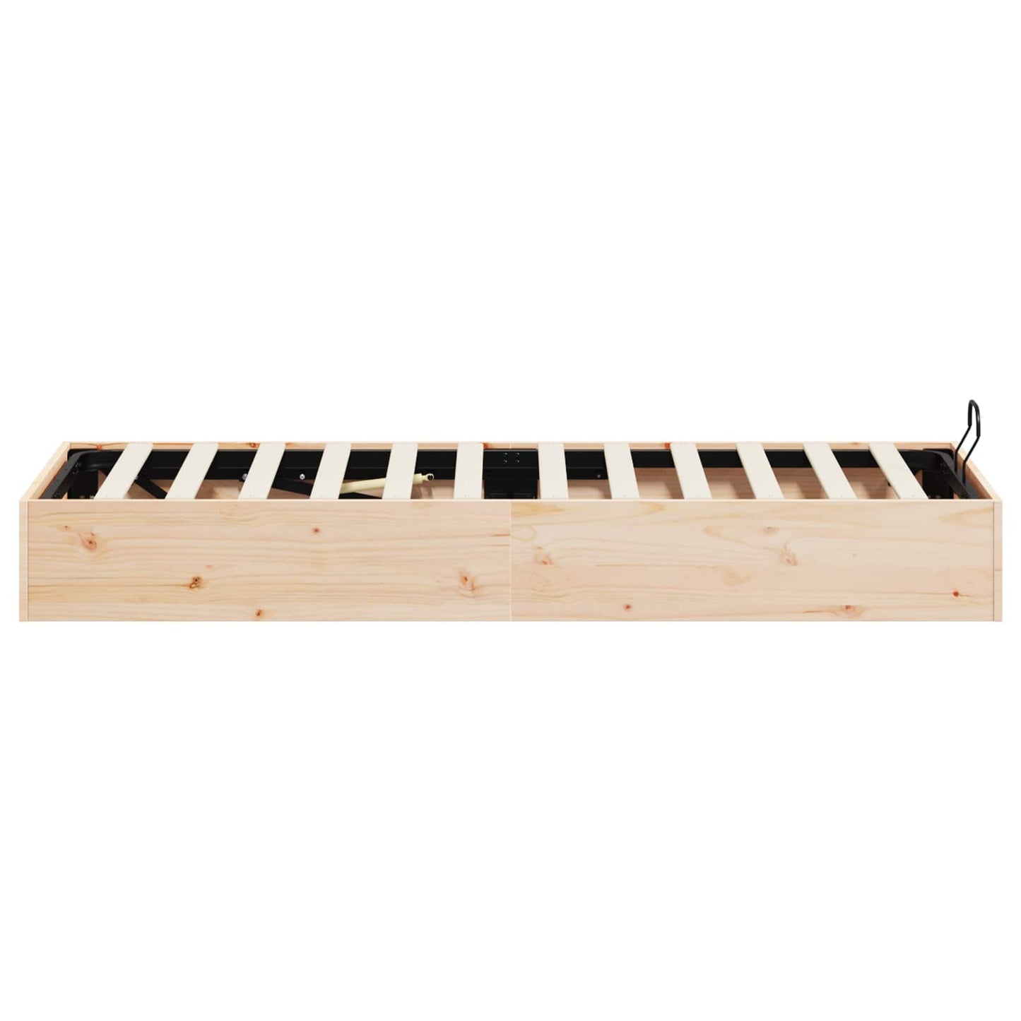 Ottoman Bettgestell mit Stauraum Natur 80 x 200 cm