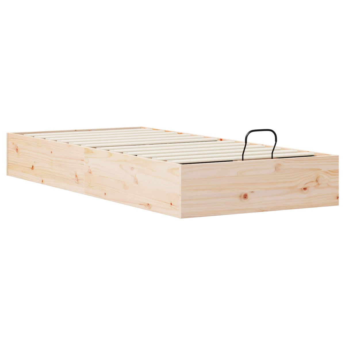 Ottoman-Bettgestell mit Stauraum Natur 90 x 200 cm