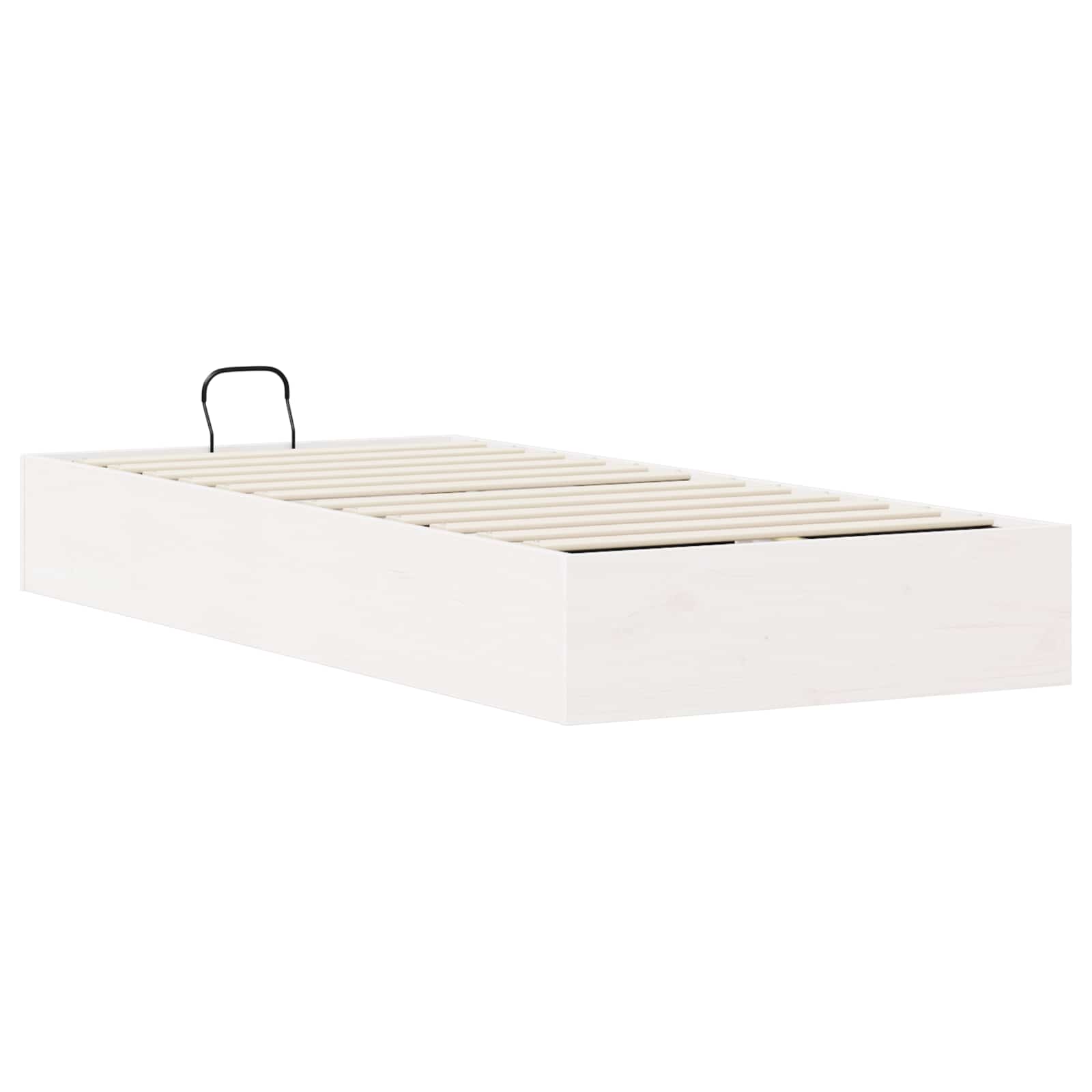 Ottoman Bettgestell mit Stauraum Weiß 90 x 200 cm