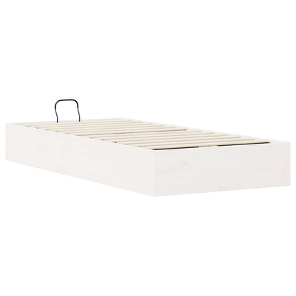 Ottoman Bettgestell mit Stauraum Weiß 90 x 200 cm