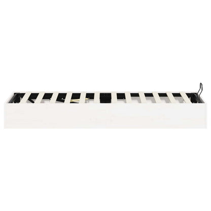 Ottoman Bettgestell mit Stauraum Weiß 90 x 200 cm
