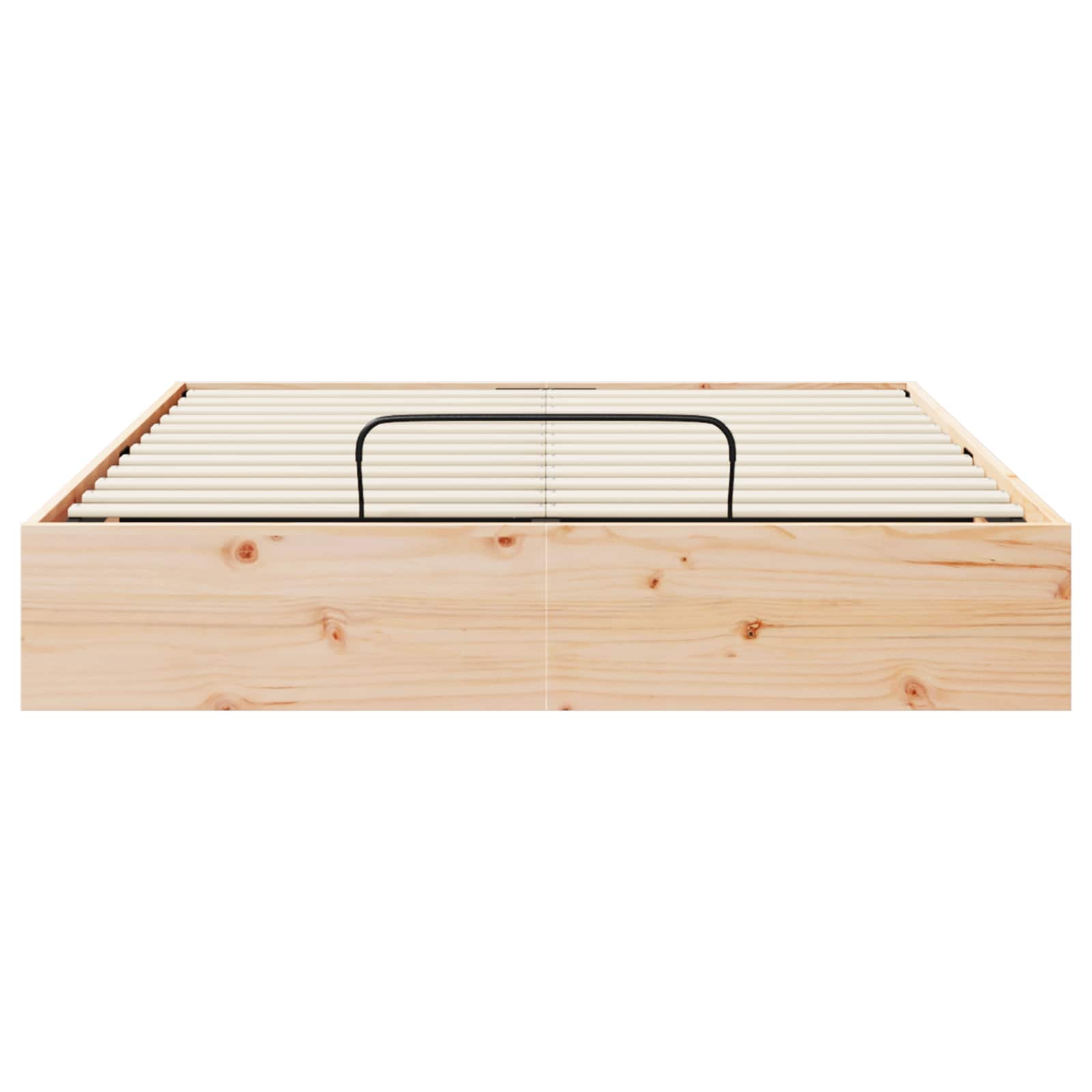 Ottoman Bettgestell mit Stauraum Natur 135 x 190 cm