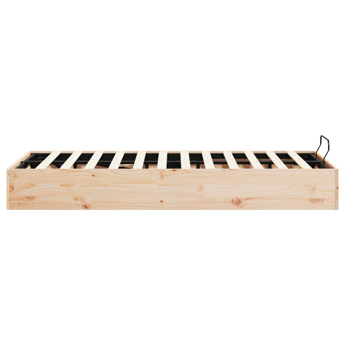 Ottoman Bettgestell mit Stauraum Natur 135 x 190 cm
