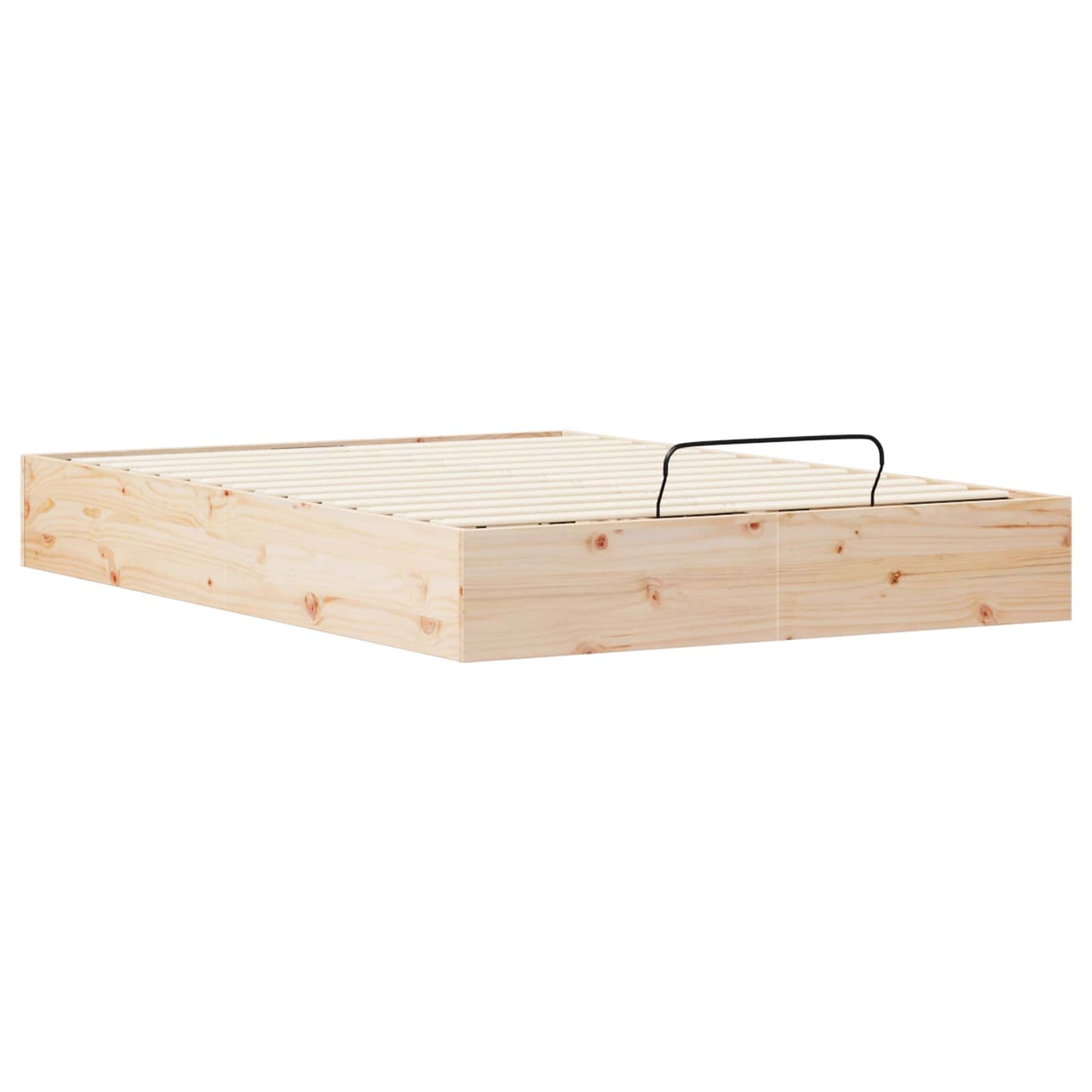Ottoman Bettgestell mit Stauraum Natur 150 x 200 cm