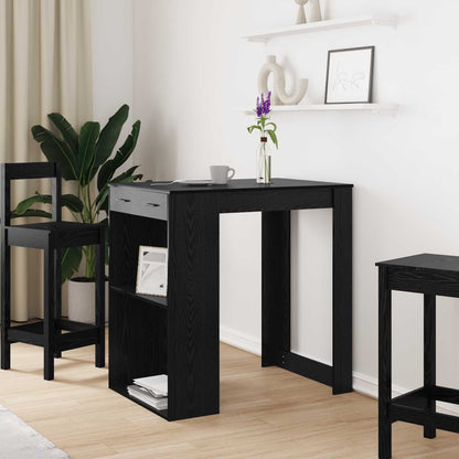 Bartisch 102 x 70 x 103,5 cm Holzwerkstoff Schwarz Eichen-Optik