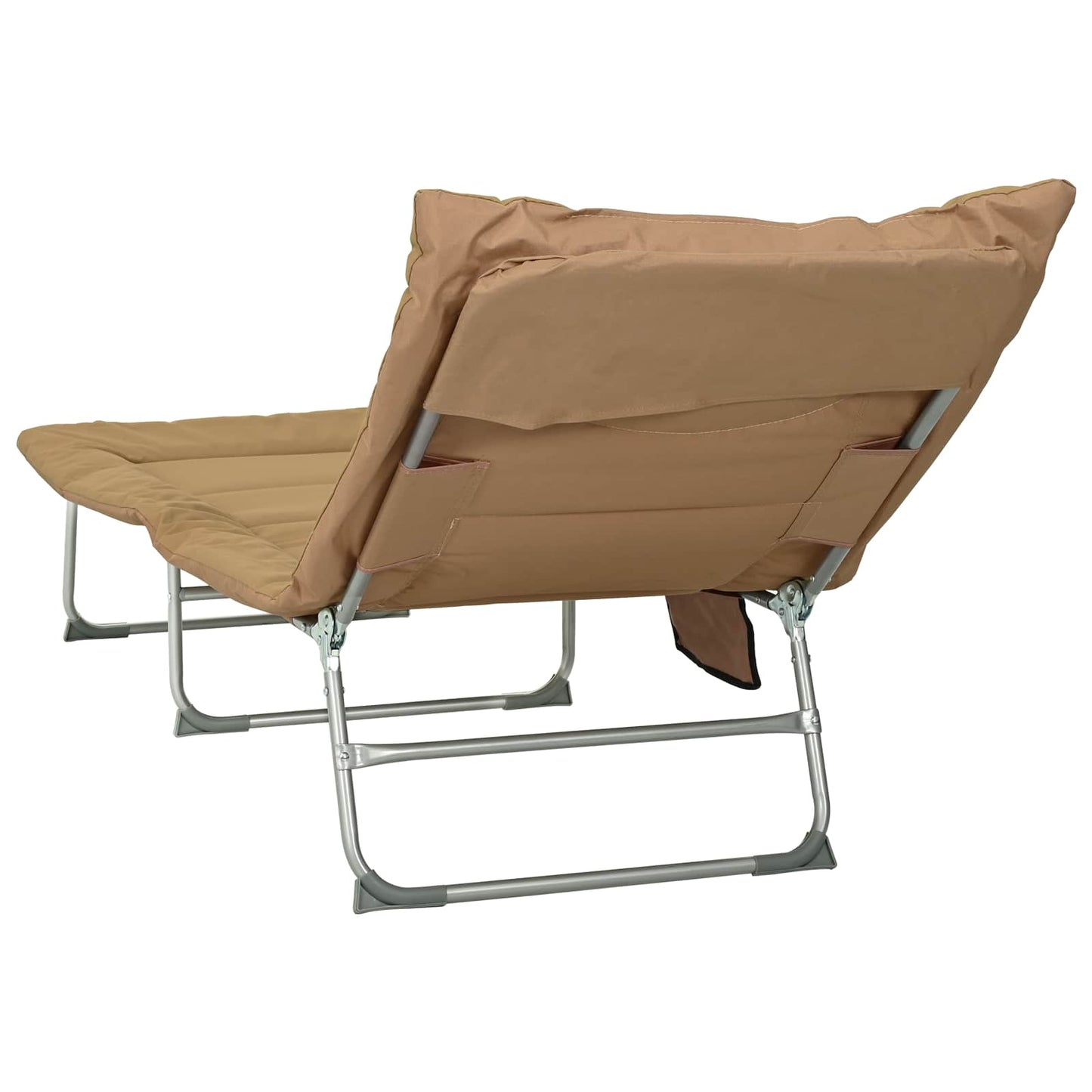 Klappbare Sonnenliege mit Kissen Beige