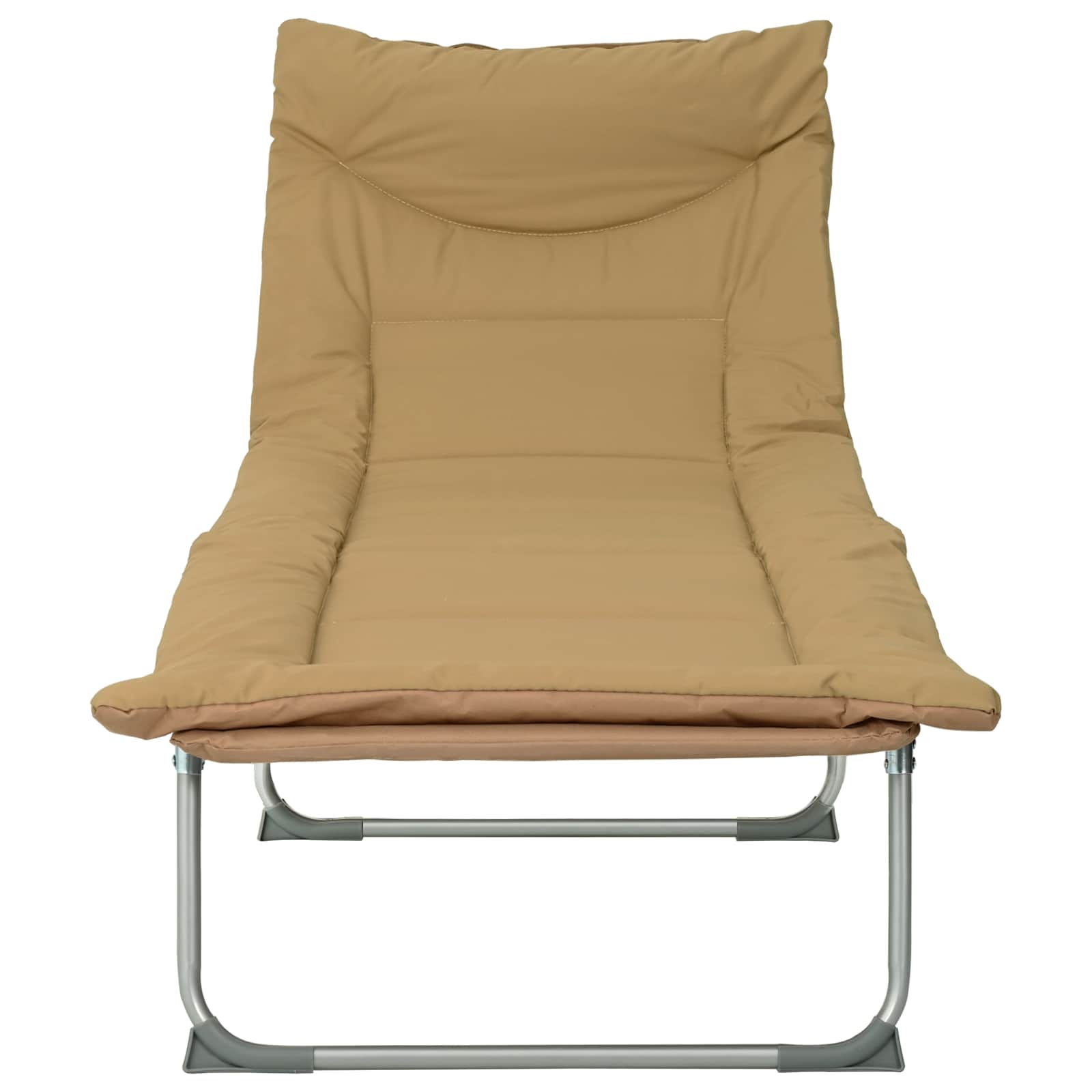 Klappbare Sonnenliege mit Kissen Beige