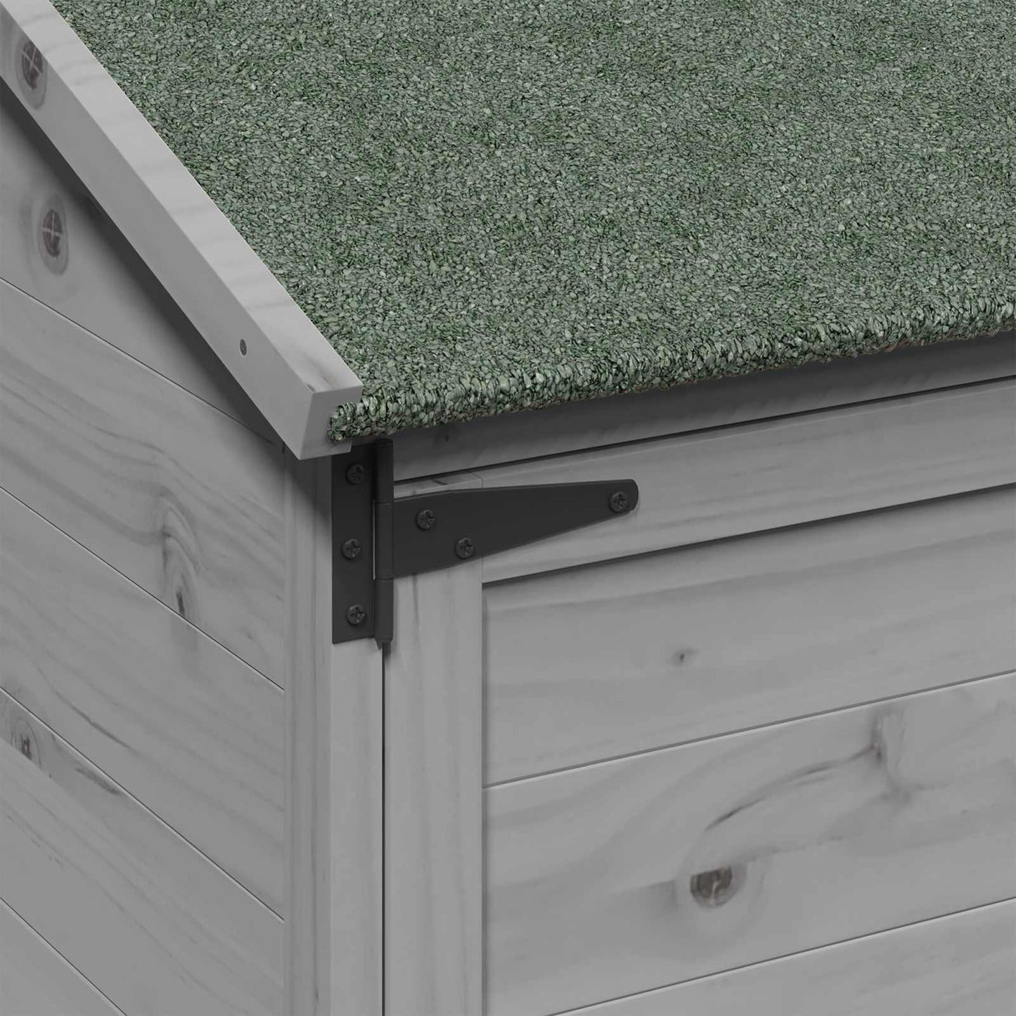 Gartenschuppen Grau 59 x 56 x 113,5 cm Massivholz aus Fichte