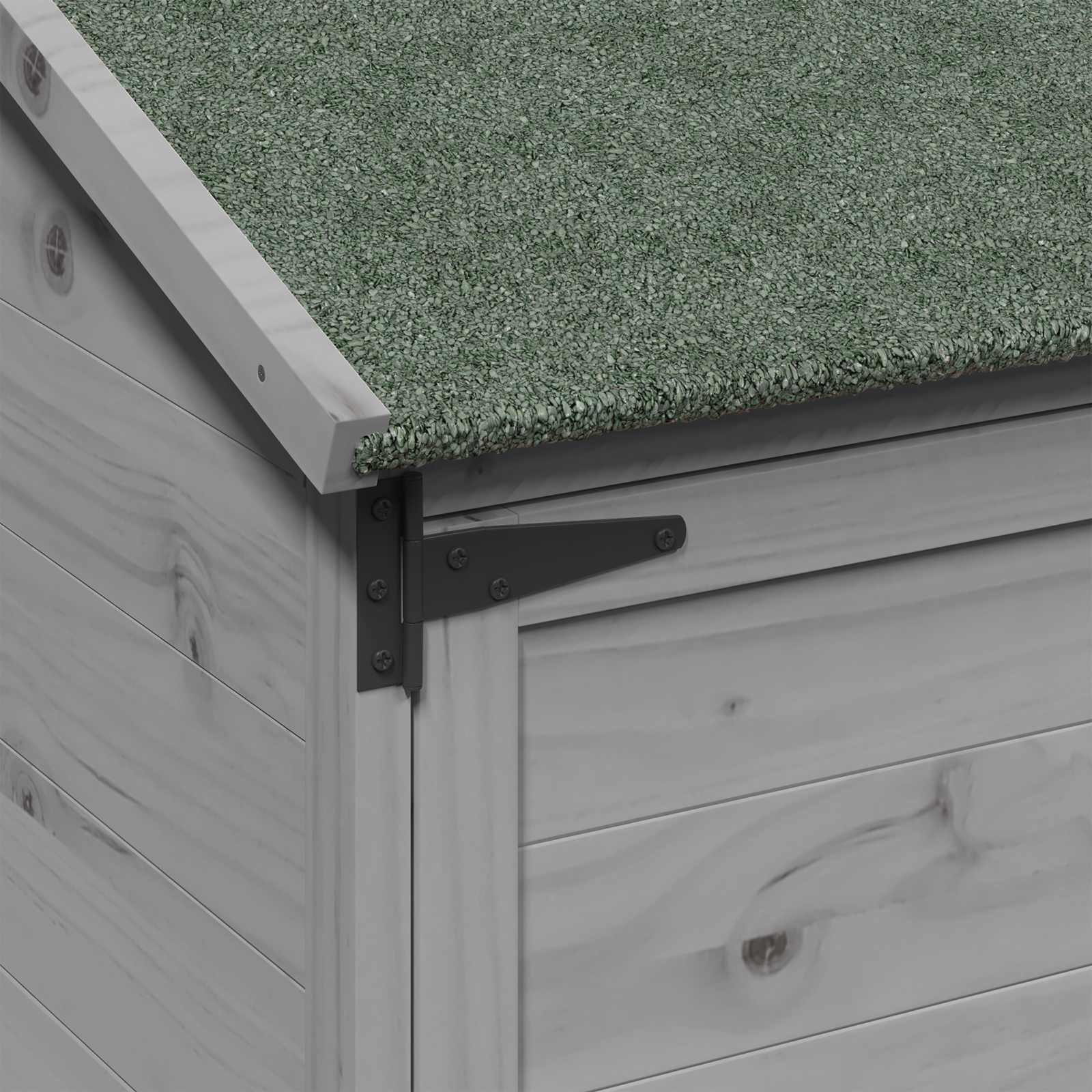 Gartenschuppen Grau 59 x 56 x 113,5 cm Massivholz aus Fichte