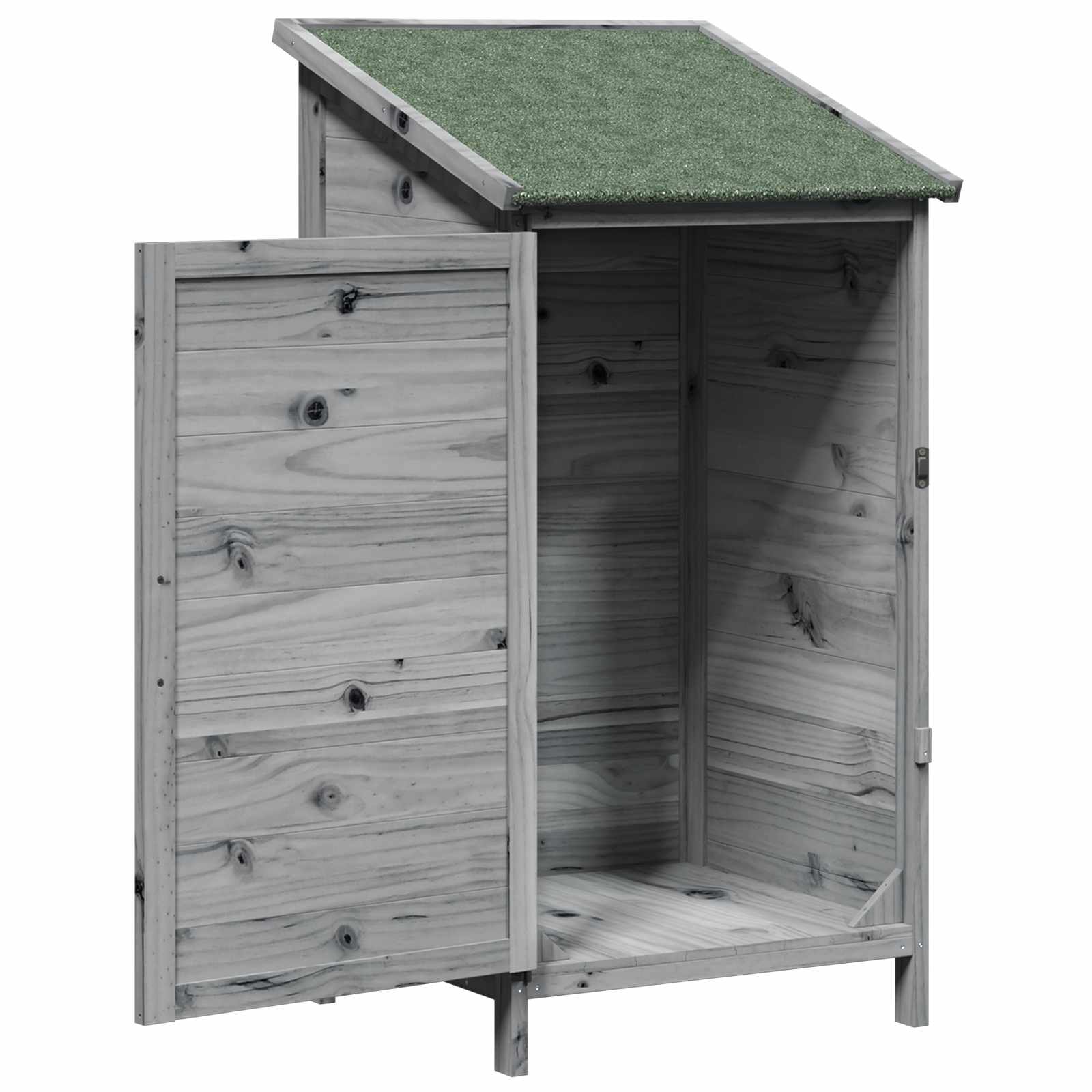 Gartenschuppen Grau 59 x 56 x 113,5 cm Massivholz aus Fichte
