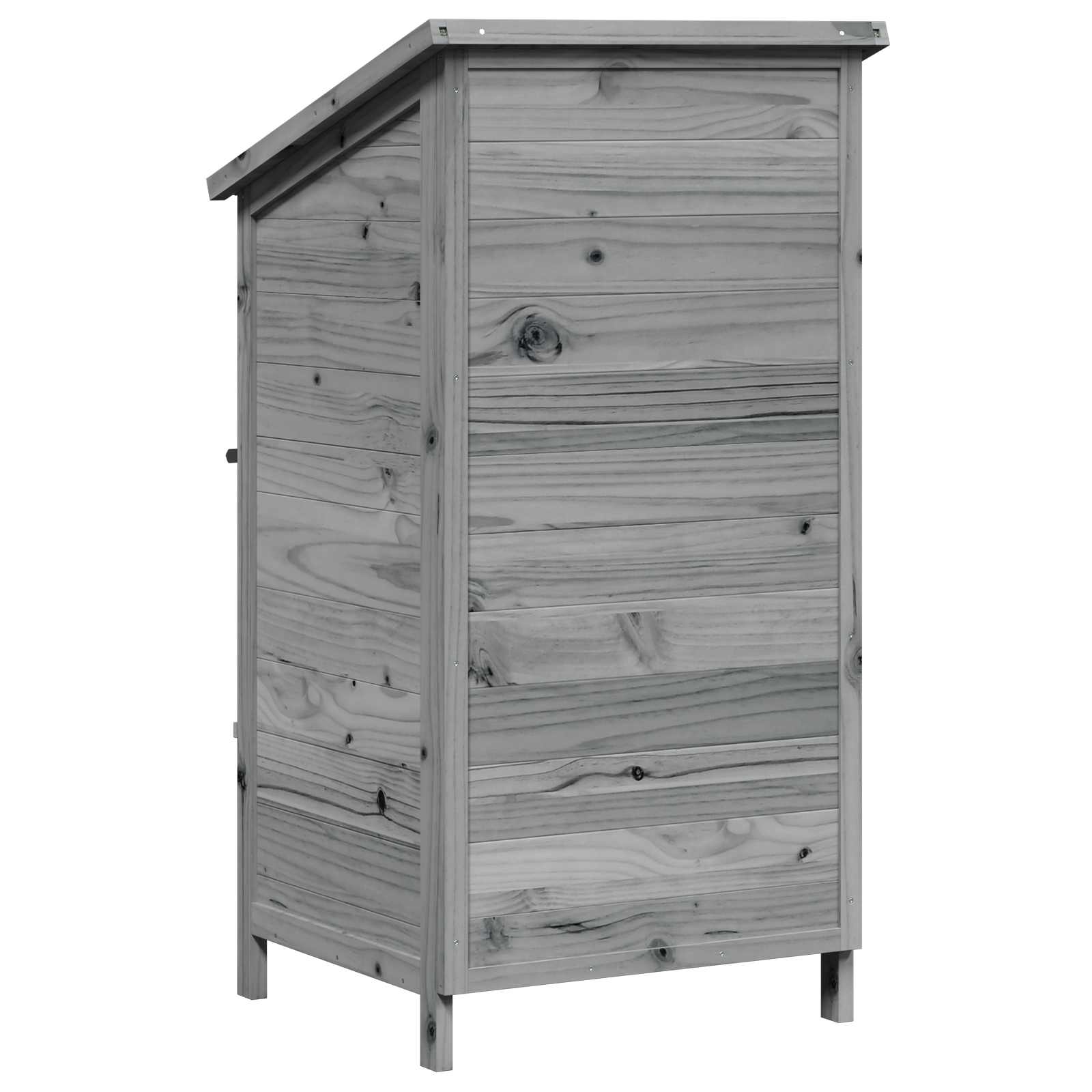 Gartenschuppen Grau 59 x 56 x 113,5 cm Massivholz aus Fichte