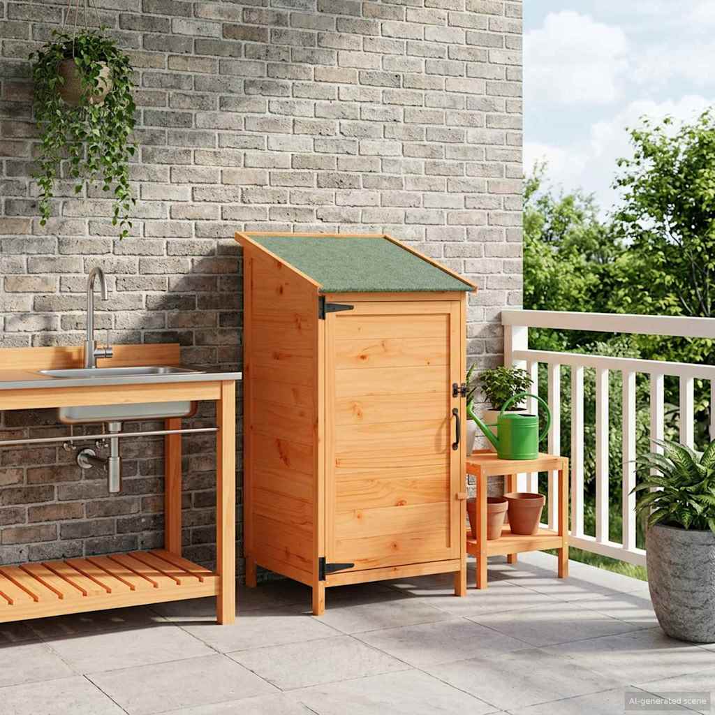 Gartenschuppen Braun 59 x 56 x 113,5 cm Massivholz aus Fichte