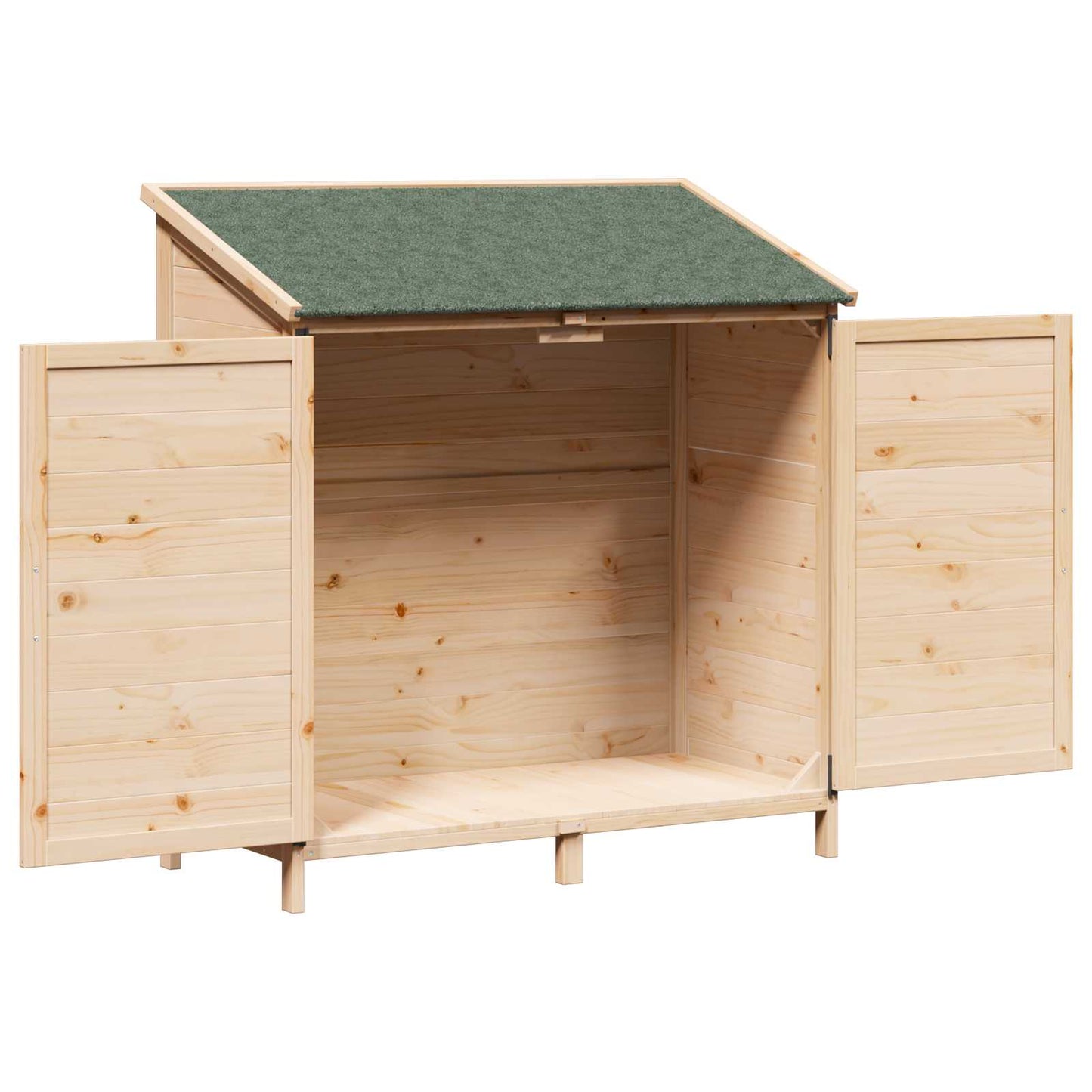 Gartenschuppen mit Dach mit Schloss Natur 106,5 x 56 x 113,5 cm