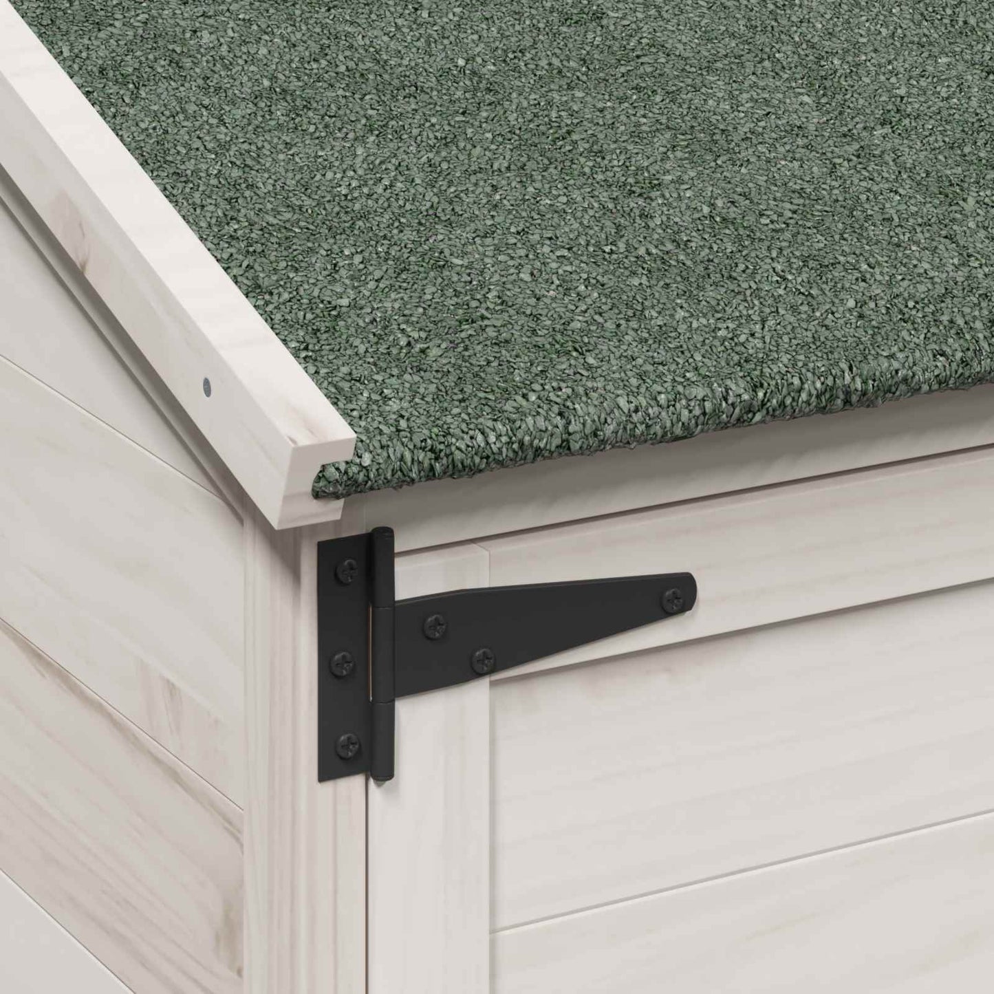 Gartenschuppen Weiß 106,5 x 56 x 113,5 cm Massivholz aus Fichte