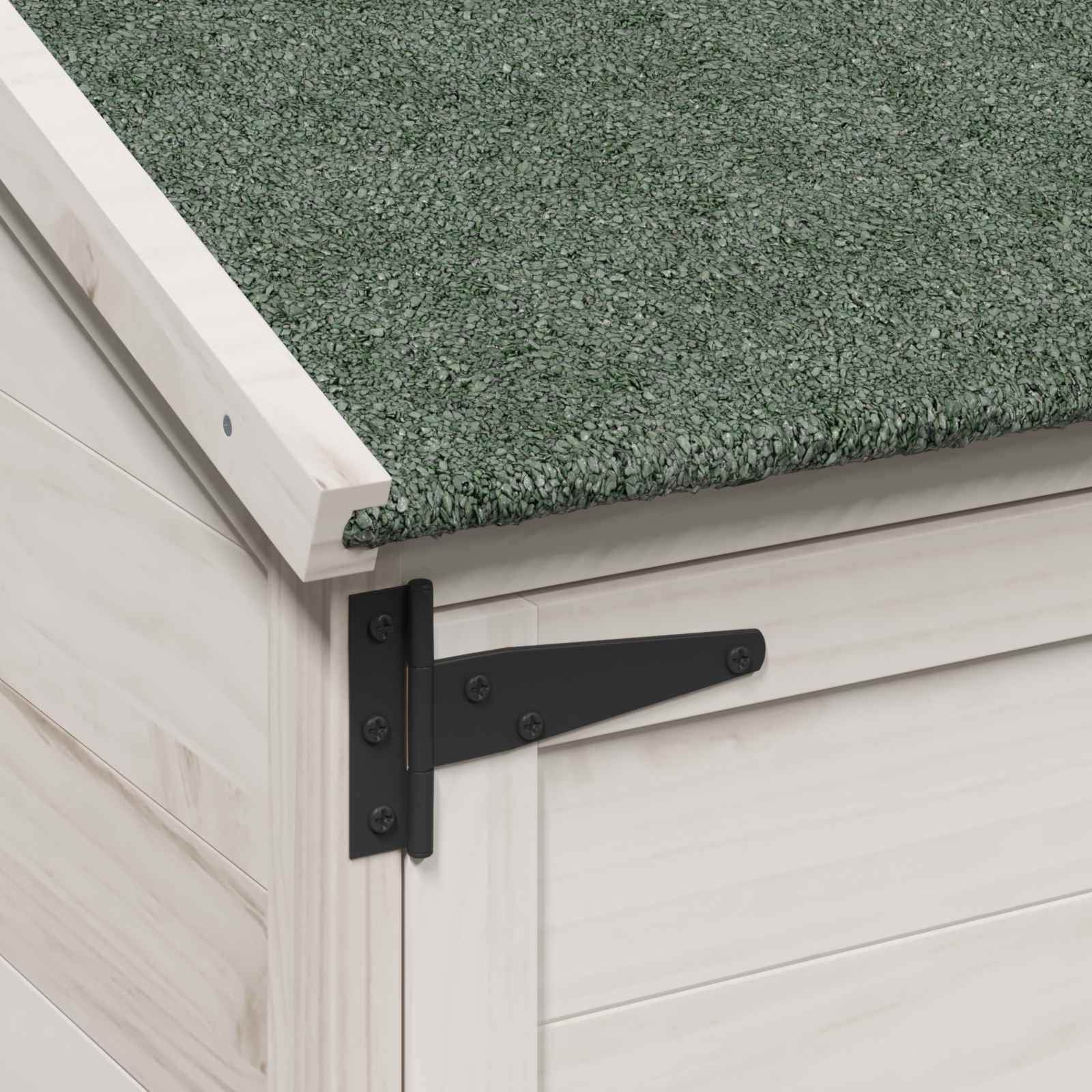 Gartenschuppen Weiß 106,5 x 56 x 113,5 cm Massivholz aus Fichte