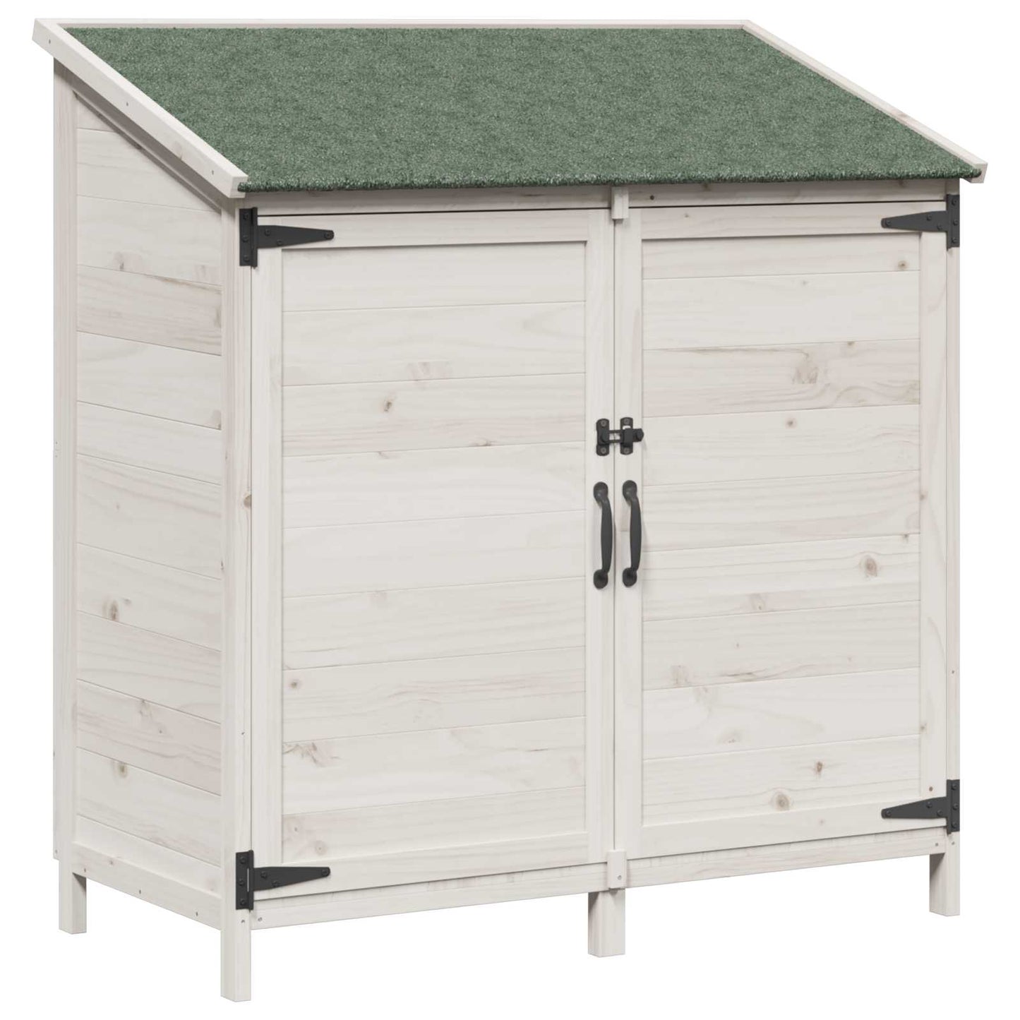 Gartenschuppen Weiß 106,5 x 56 x 113,5 cm Massivholz aus Fichte