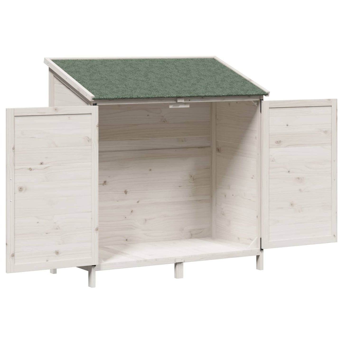 Gartenschuppen Weiß 106,5 x 56 x 113,5 cm Massivholz aus Fichte