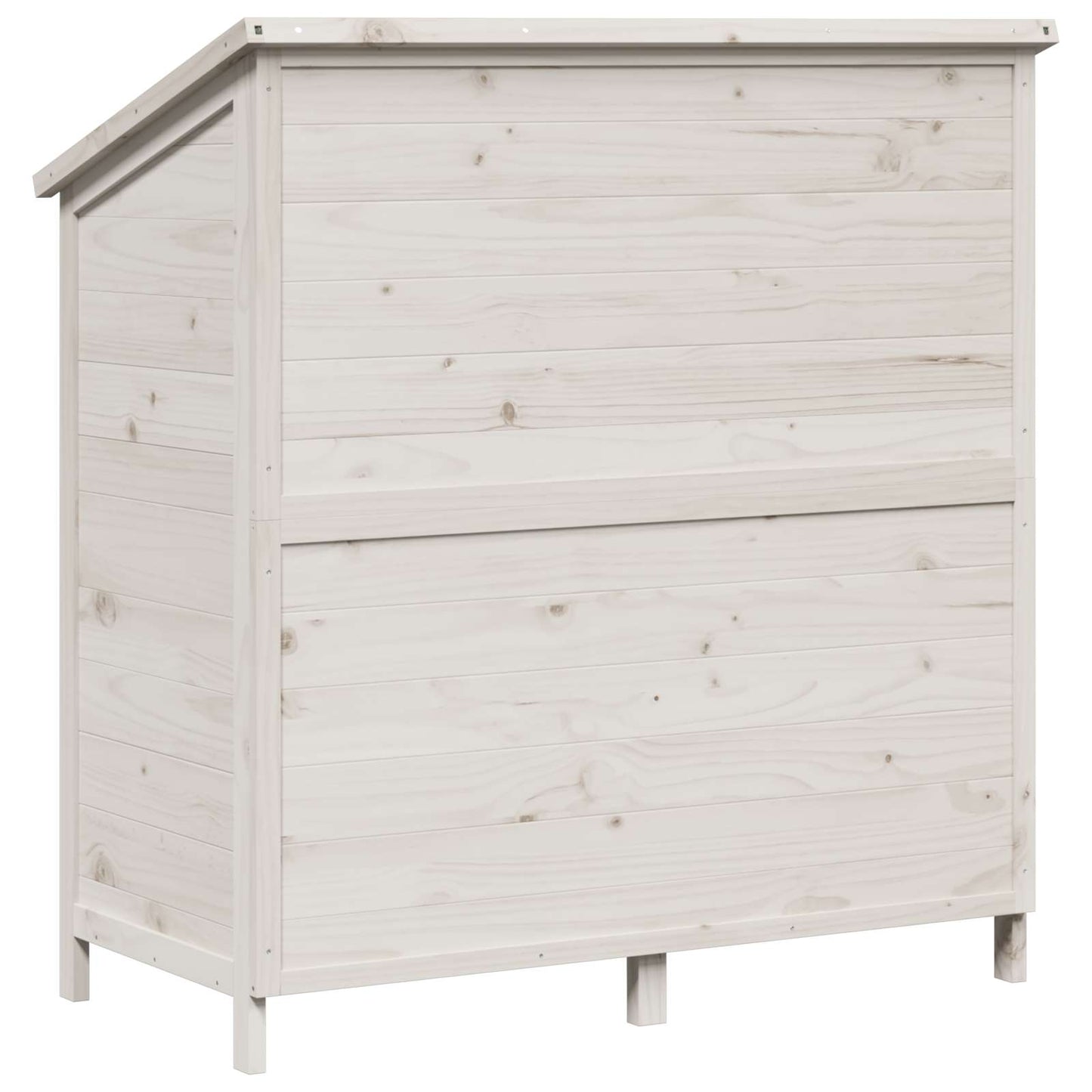 Gartenschuppen Weiß 106,5 x 56 x 113,5 cm Massivholz aus Fichte