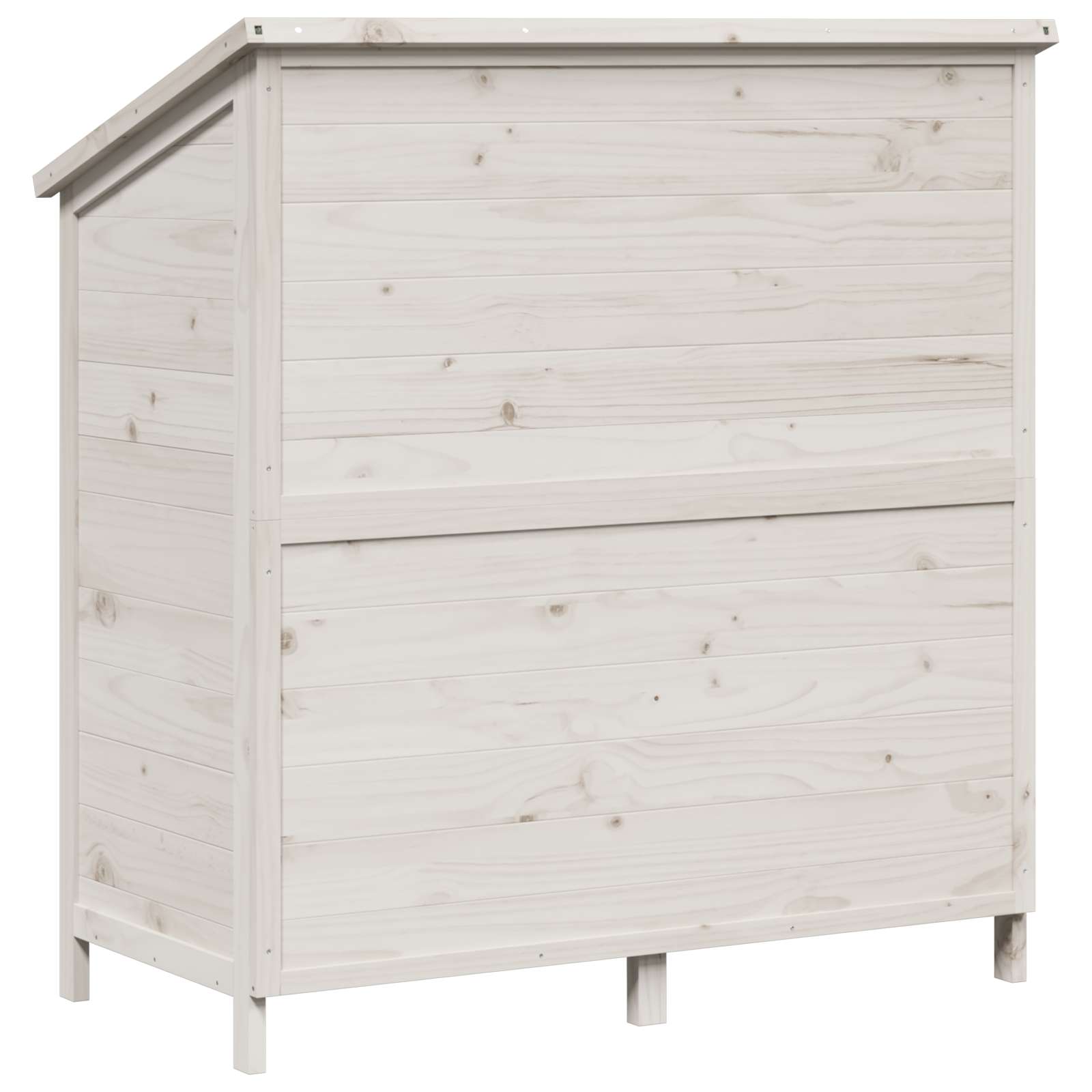 Gartenschuppen Weiß 106,5 x 56 x 113,5 cm Massivholz aus Fichte