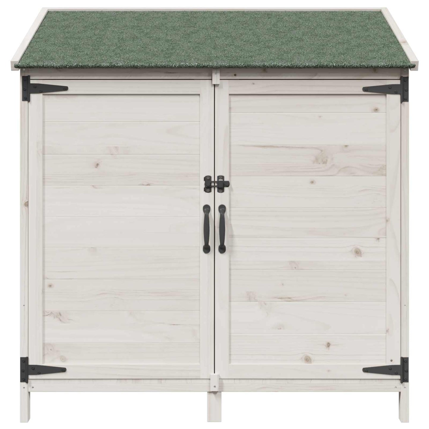 Gartenschuppen Weiß 106,5 x 56 x 113,5 cm Massivholz aus Fichte