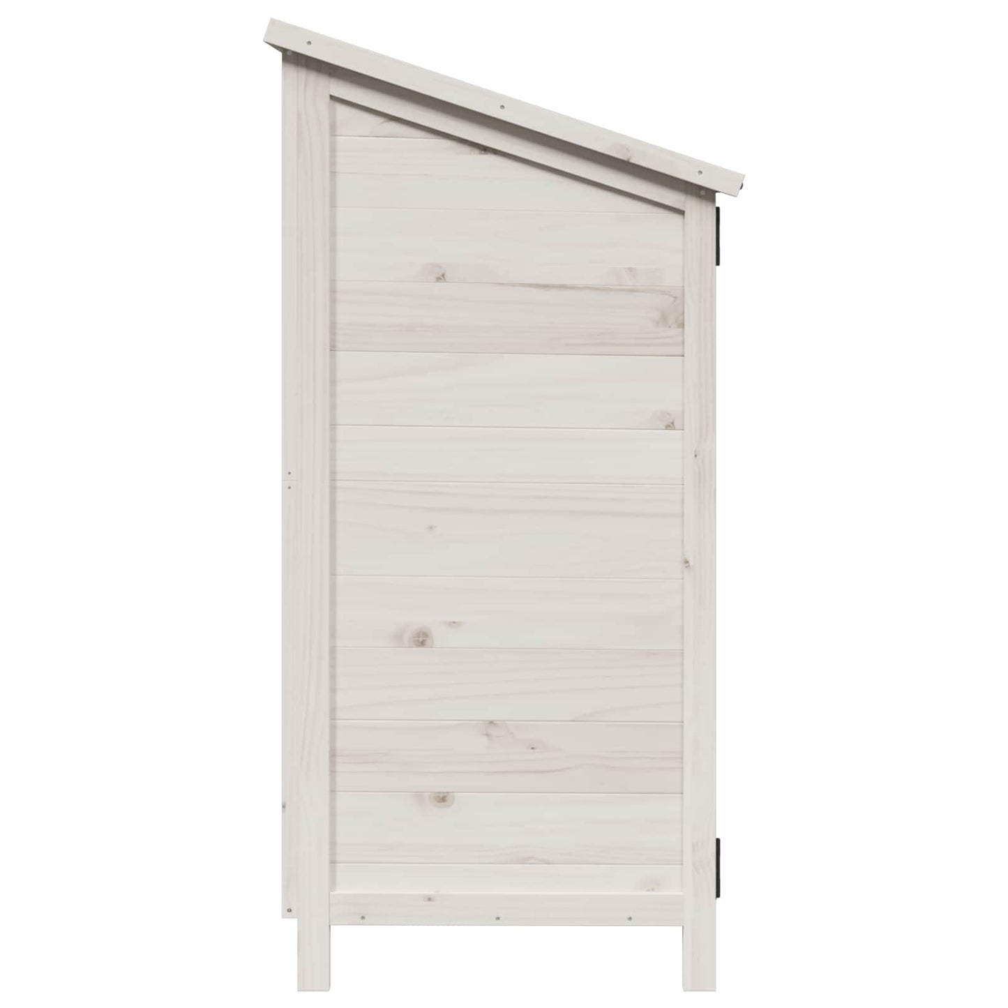 Gartenschuppen Weiß 106,5 x 56 x 113,5 cm Massivholz aus Fichte