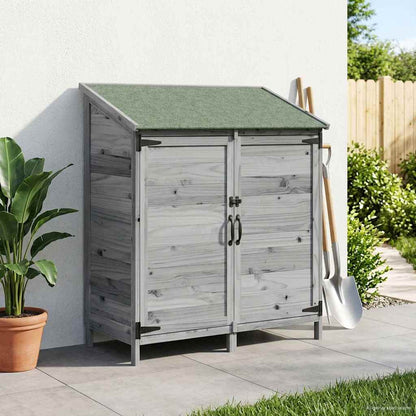 Gartenschuppen Grau 106 x 56 x 113,5 cm Massivholz aus Fichte