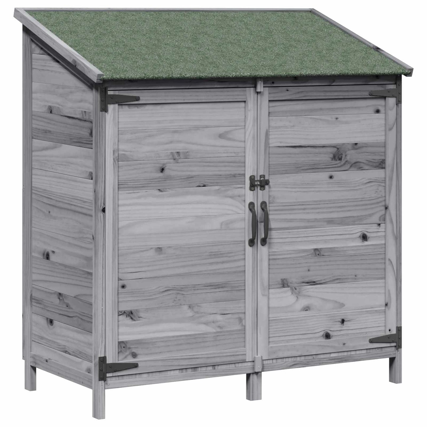 Gartenschuppen Grau 106,5 x 56 x 113,5 cm Massivholz aus Fichte