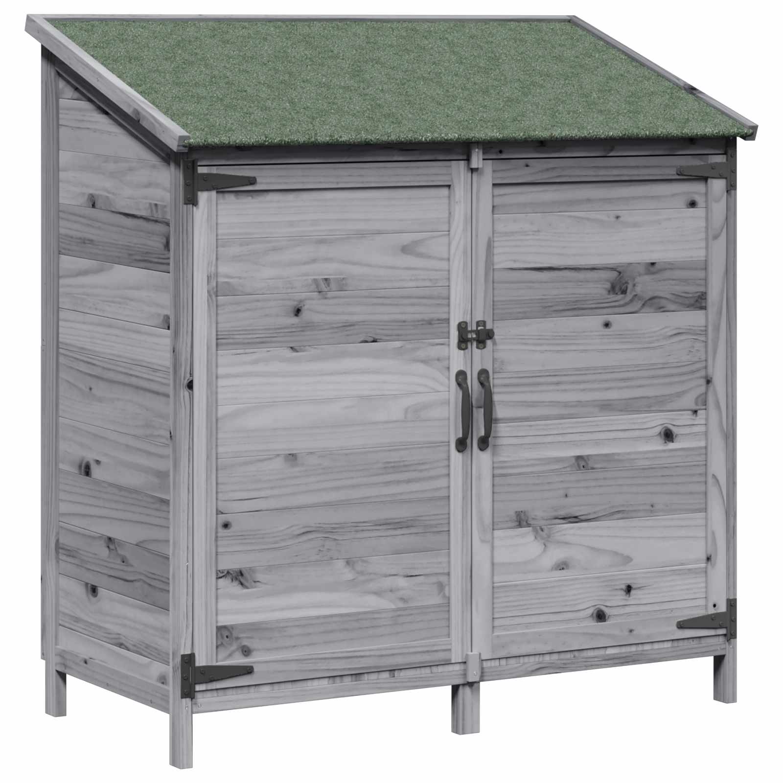 Gartenschuppen Grau 106,5 x 56 x 113,5 cm Massivholz aus Fichte