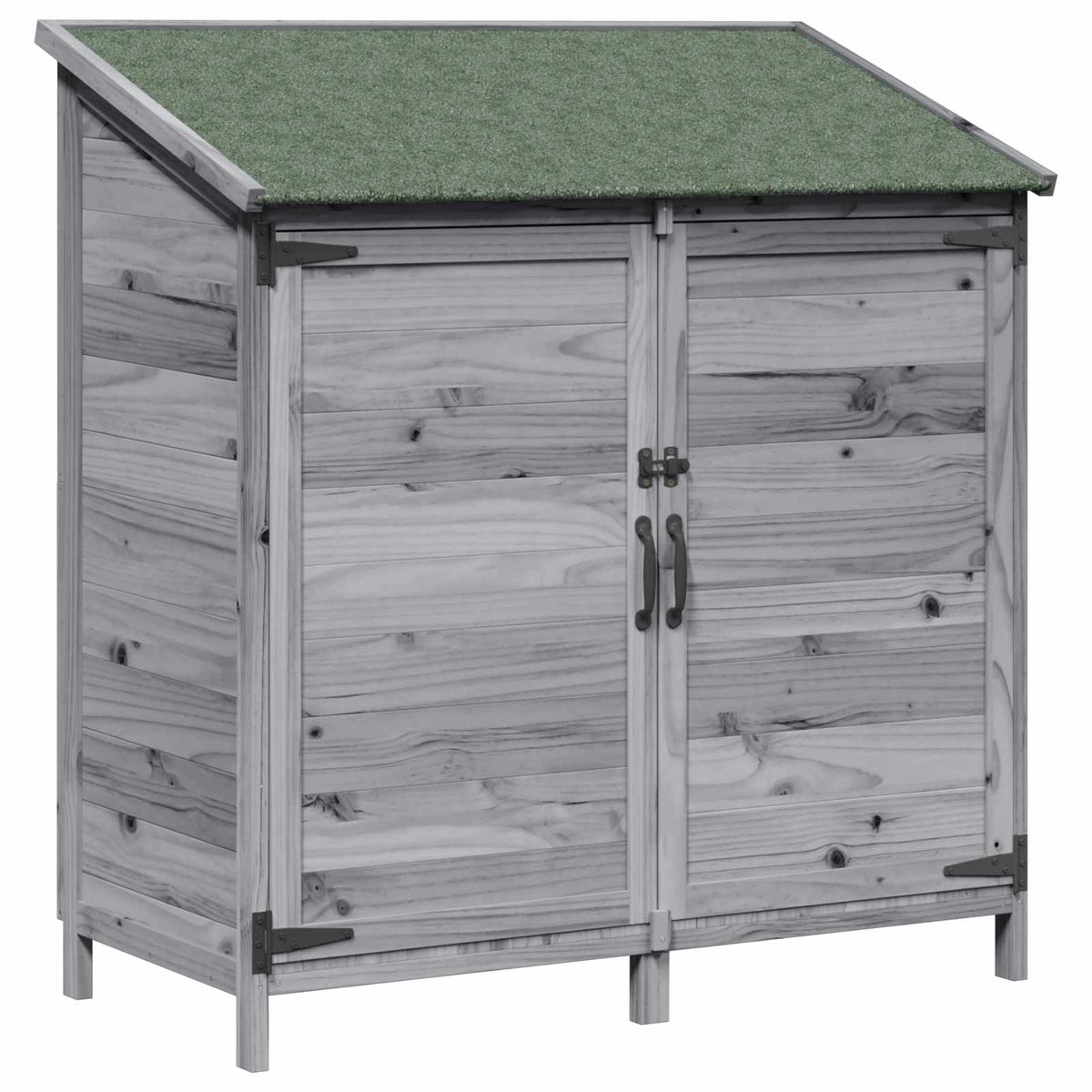 Gartenschuppen Grau 106 x 56 x 113,5 cm Massivholz aus Fichte